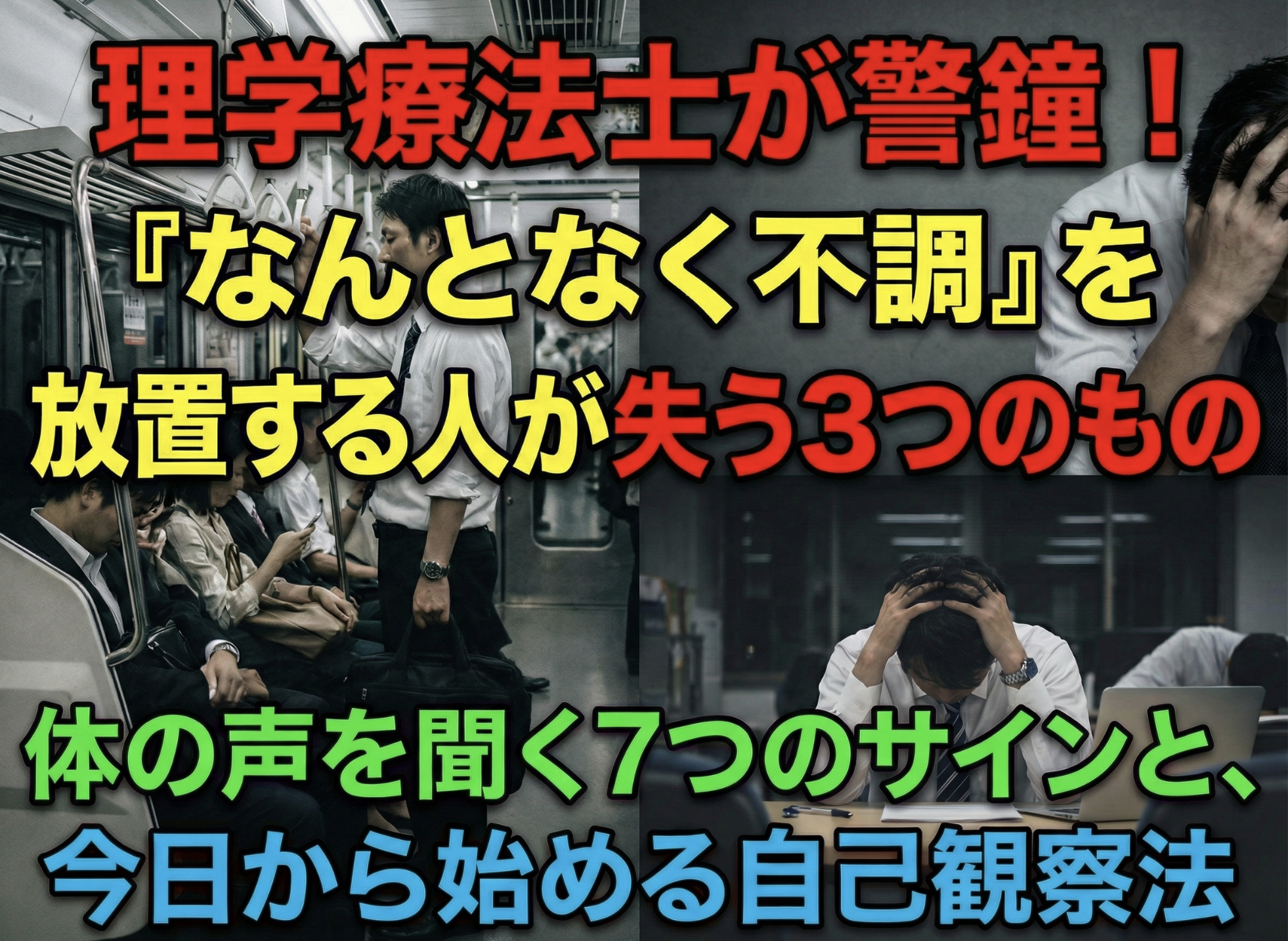 理学療法士が警鐘！「なんとなく不調」を放置する人が失う3つのもの　体の声を聞く7つのサインと、今日から始める自己観察法