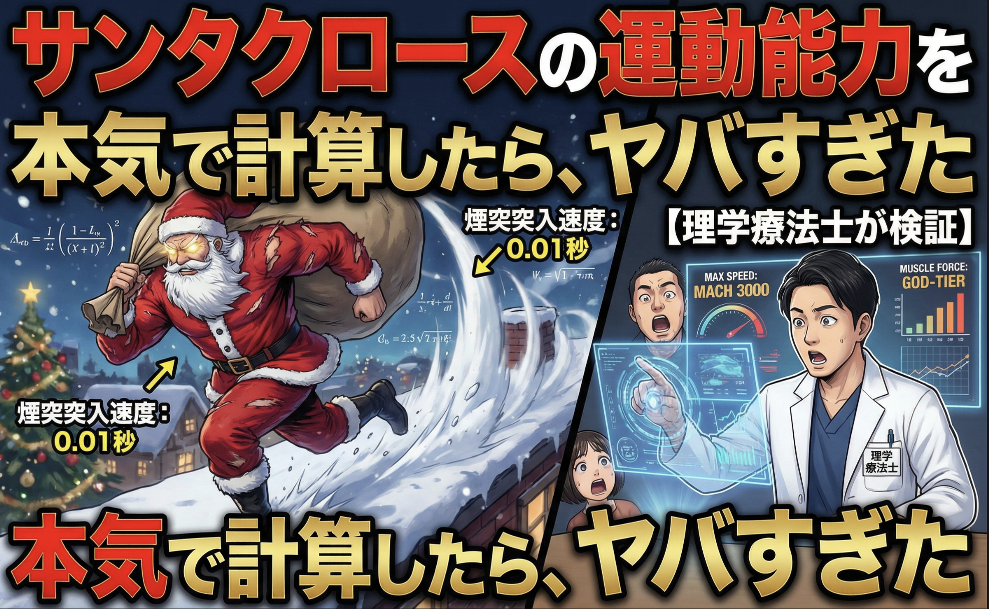 サンタクロースの運動能力を本気で計算したら、ヤバすぎた【理学療法士が検証】