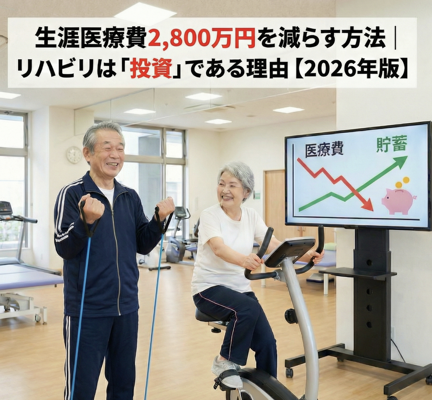 生涯医療費2,800万円を減らす方法｜リハビリは「投資」である理由【2026年版】