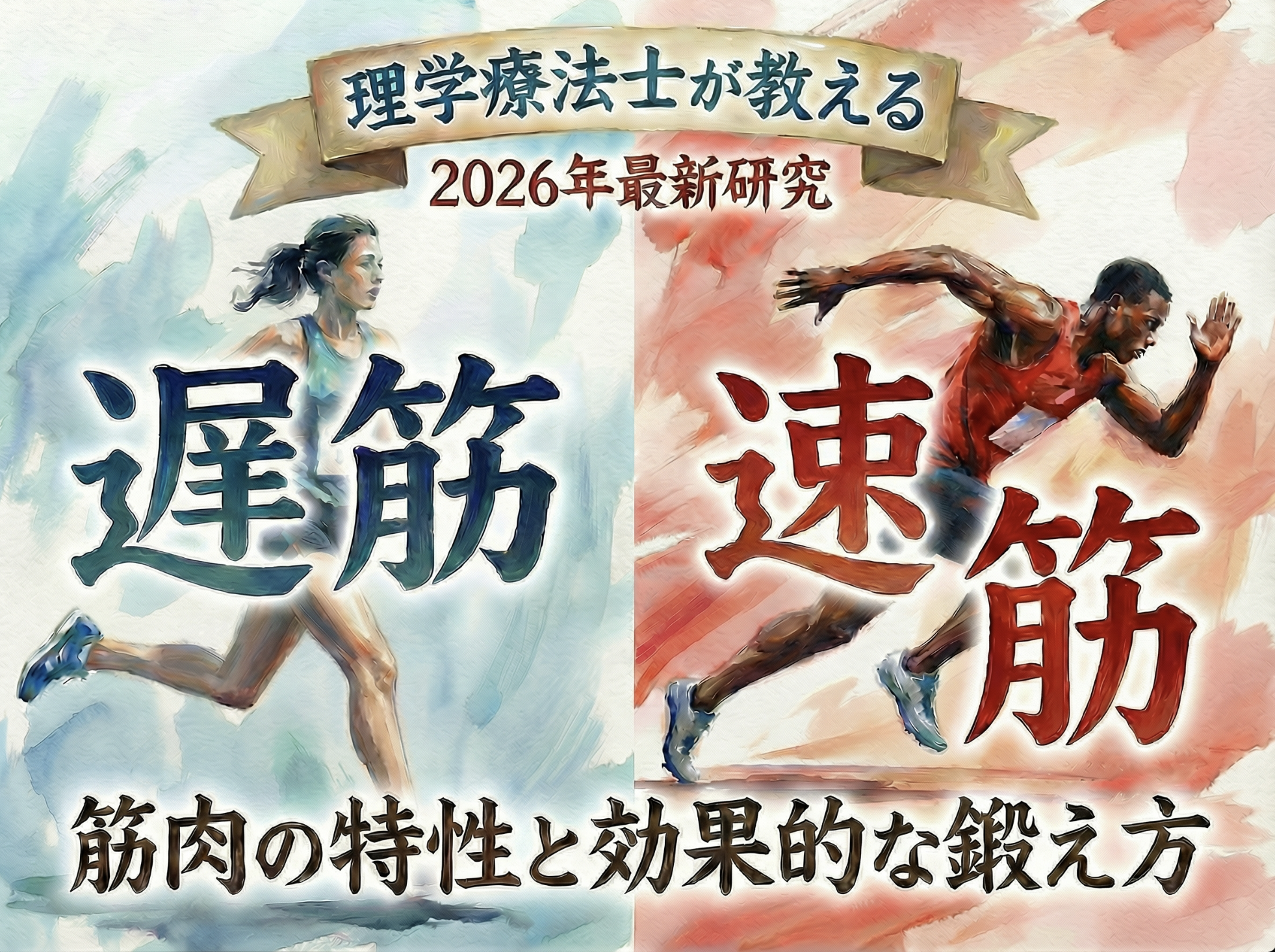 遅筋と速筋の違いを徹底解説｜理学療法士が教える筋肉の特性と効果的な鍛え方【2026年最新研究】