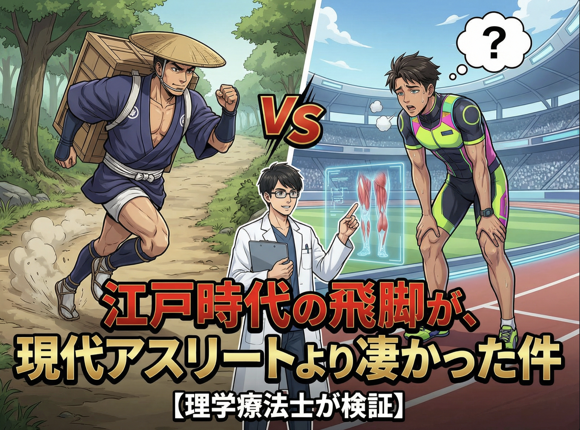 江戸時代の飛脚が、現代アスリートより凄かった件【理学療法士が検証】