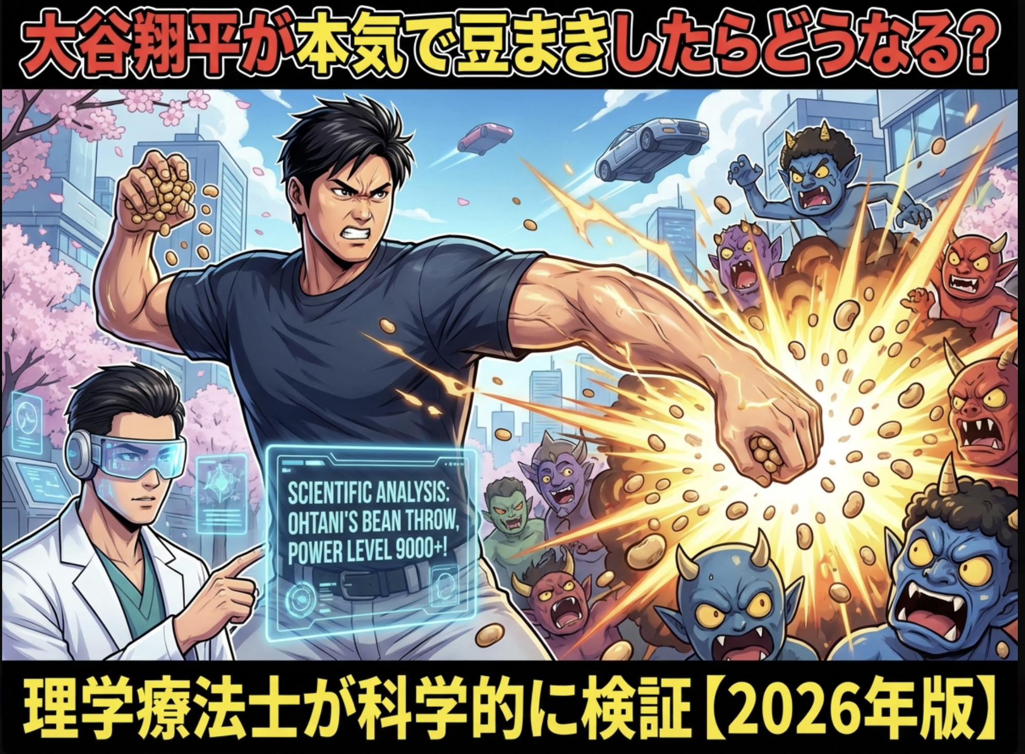 大谷翔平が本気で豆まきしたらどうなる？理学療法士が科学的に検証【2026年版】