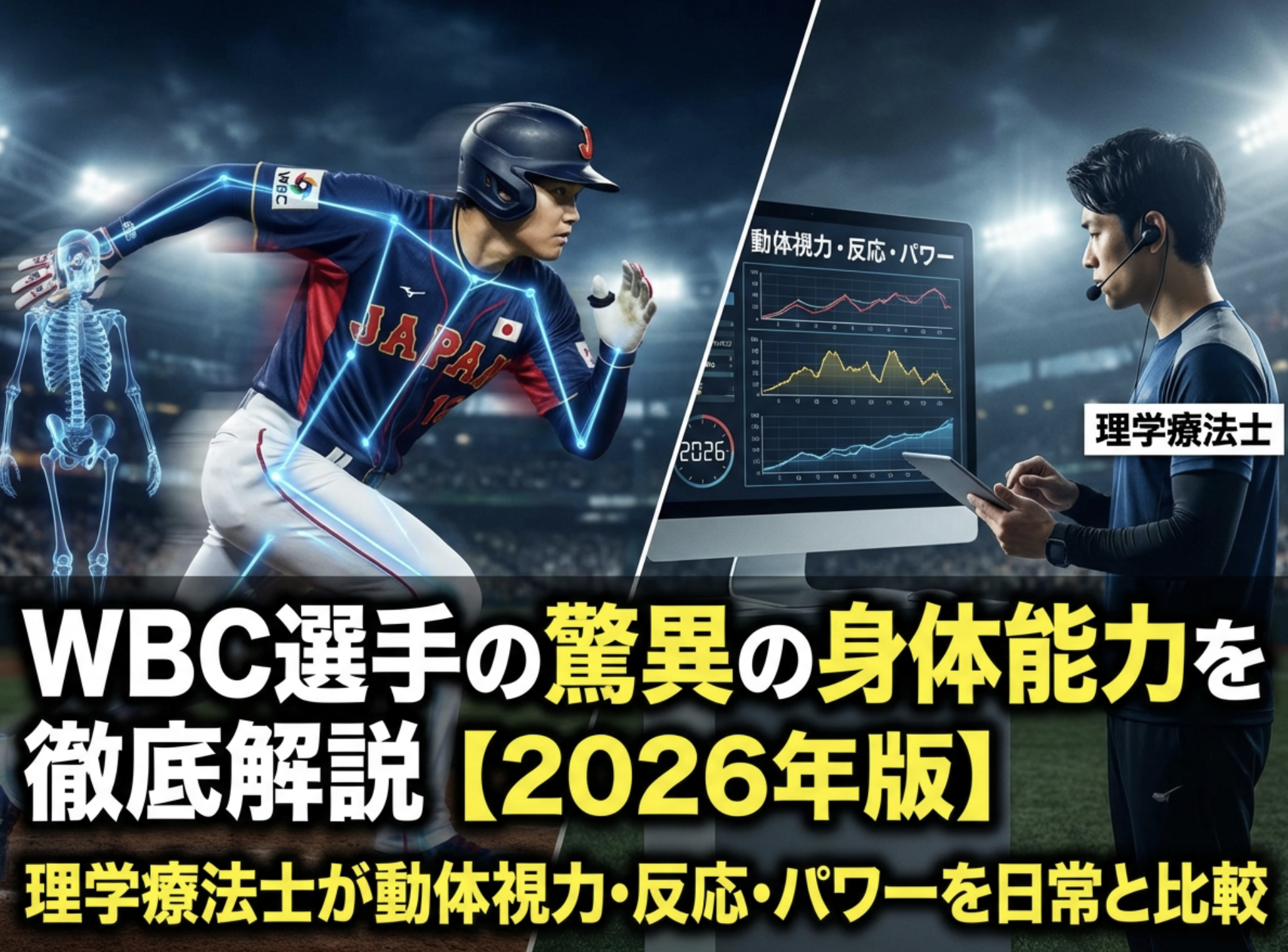 WBC選手の驚異の身体能力を徹底解説【2026年版】理学療法士が動体視力・反応・パワーを日常と比較