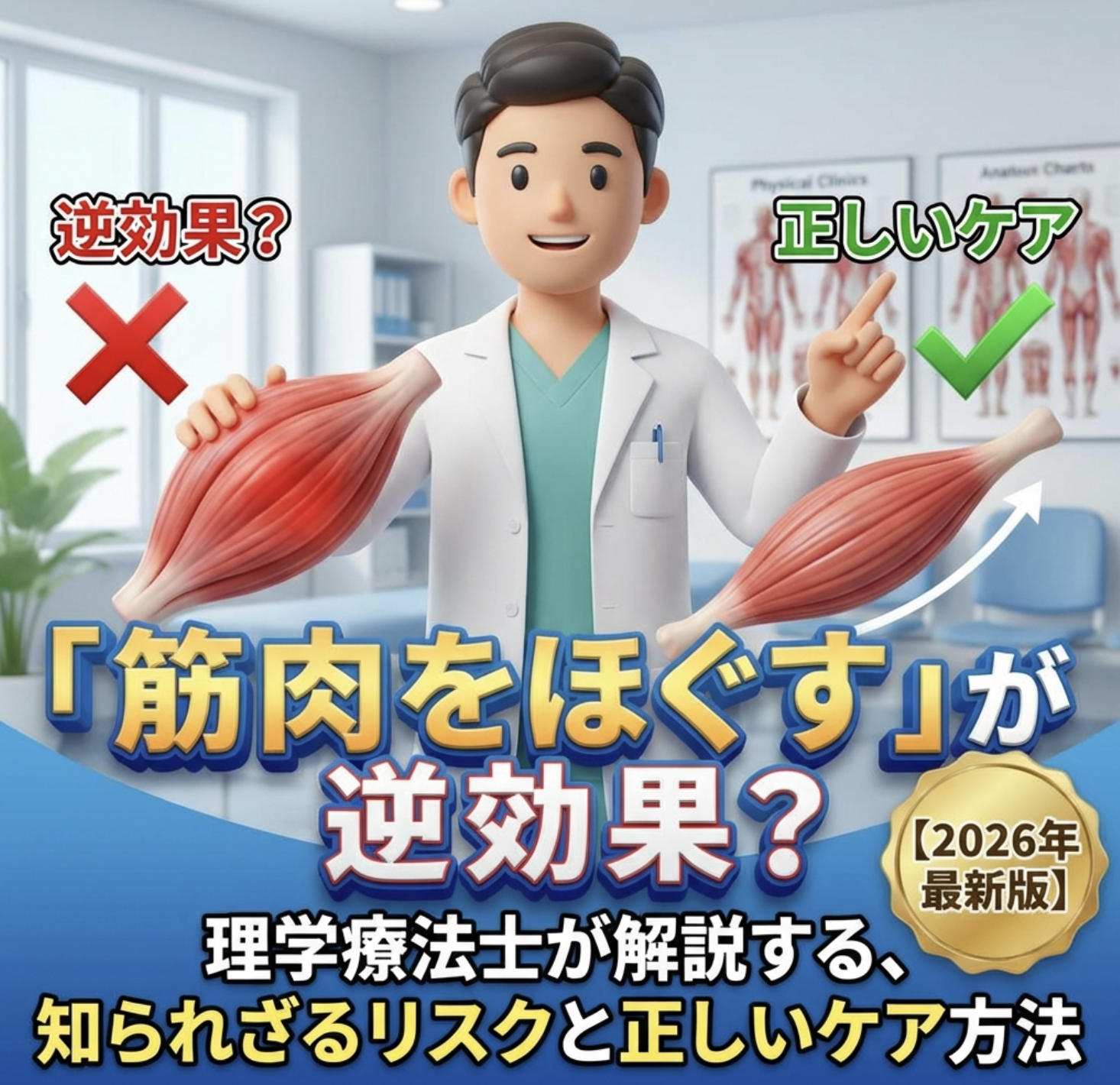 「筋肉をほぐす」が逆効果？理学療法士が解説する、知られざるリスクと正しいケア方法【2026年最新版】