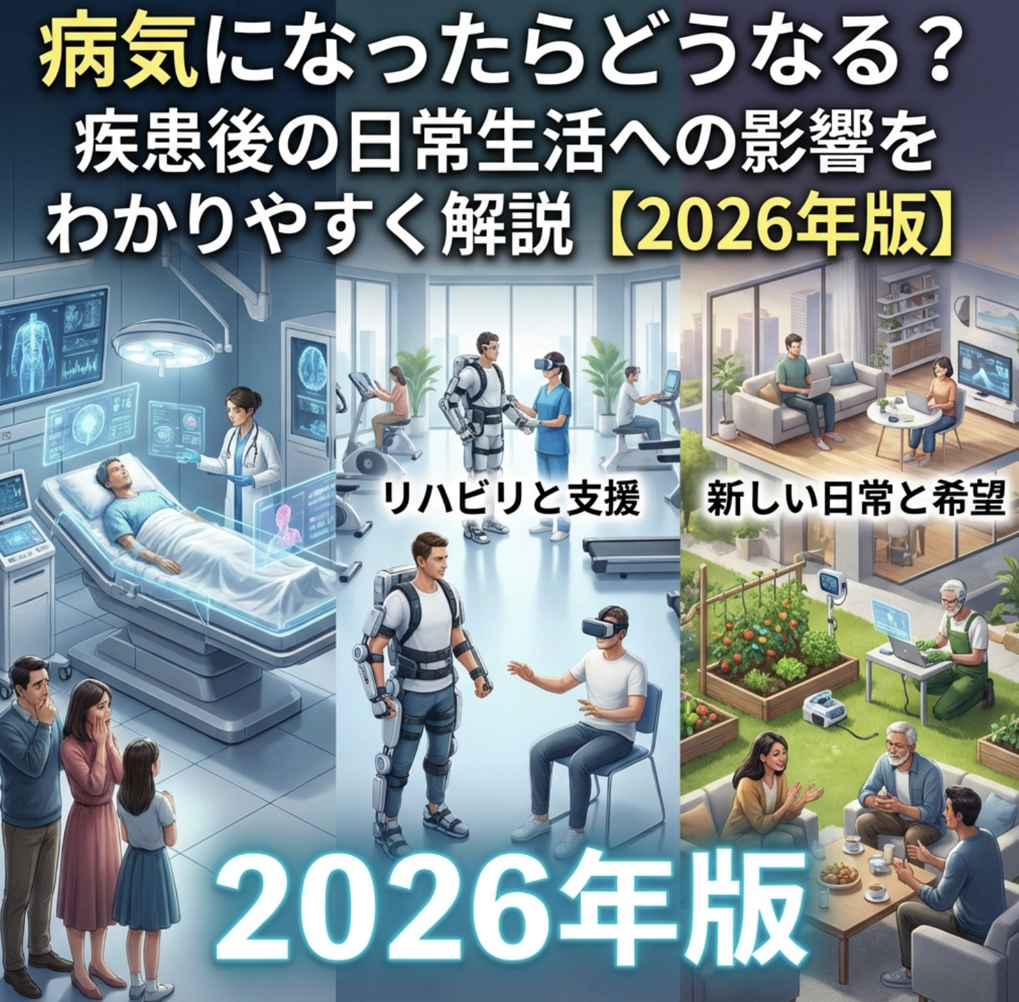 病気になったらどうなる？疾患後の日常生活への影響をわかりやすく解説【2026年版】