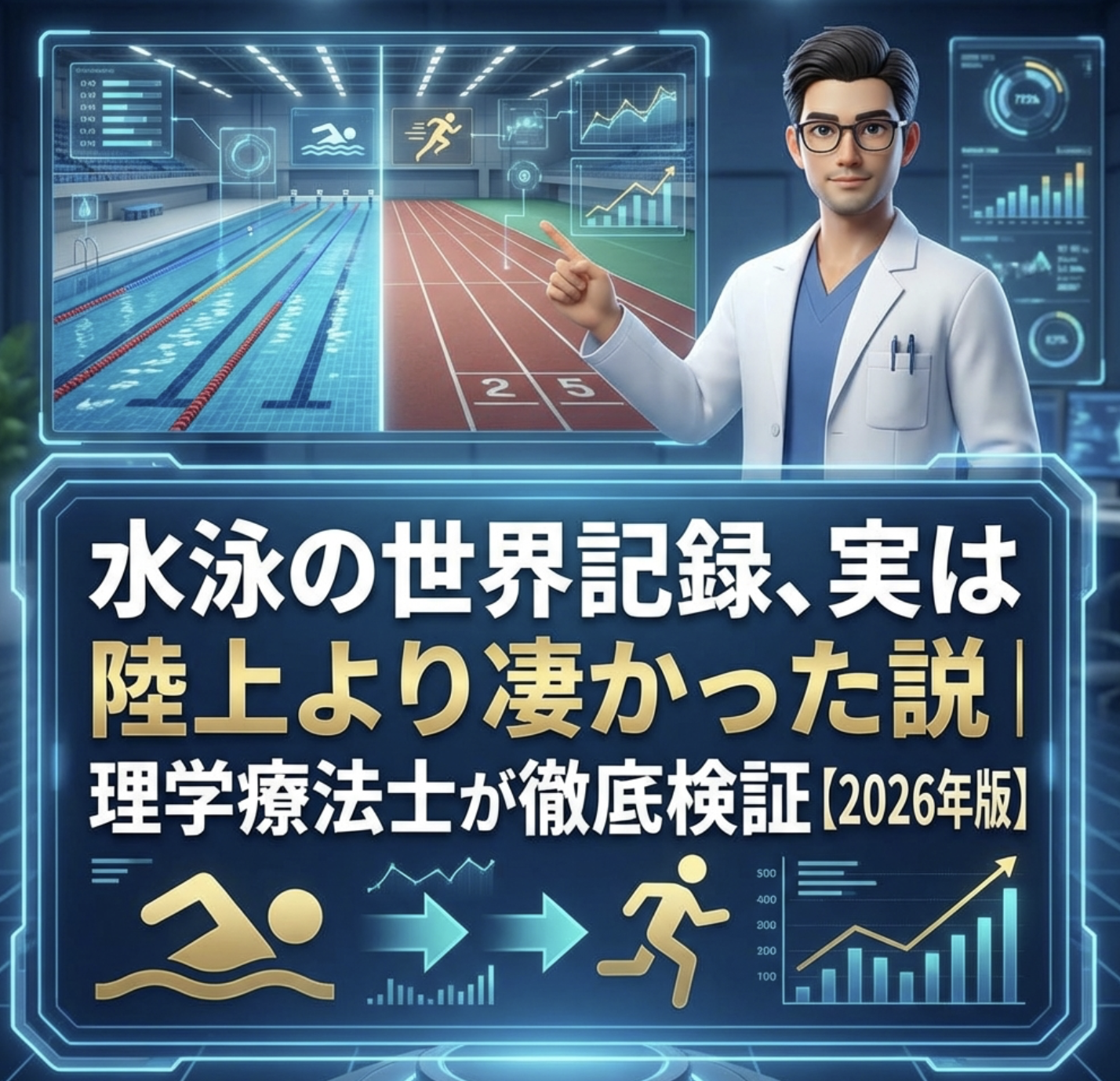 水泳の世界記録、実は陸上より凄かった説｜理学療法士が徹底検証【2026年版】