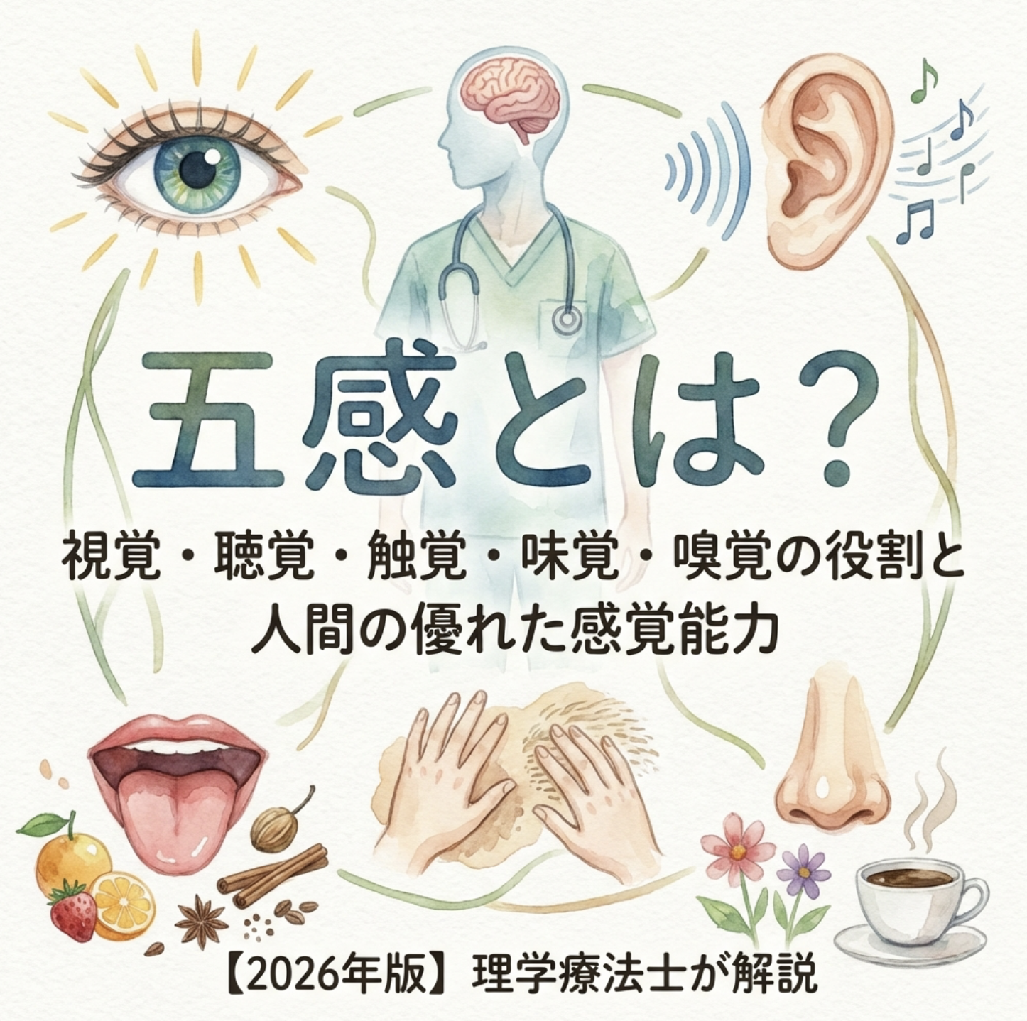 五感とは？視覚・聴覚・触覚・味覚・嗅覚の役割と人間の優れた感覚能力【2026年版】理学療法士が解説