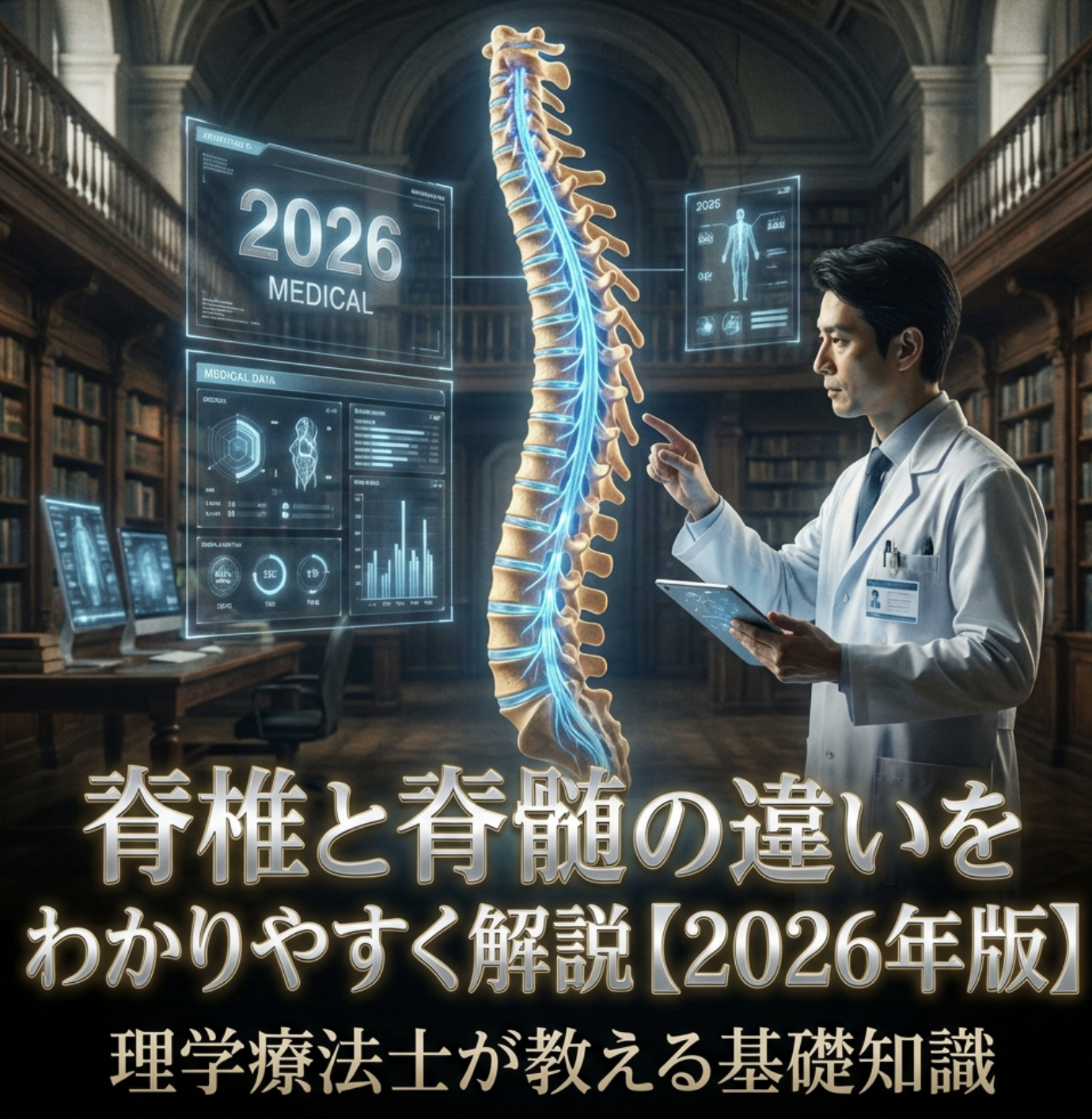 脊椎と脊髄の違いをわかりやすく解説【2026年版】理学療法士が教える基礎知識