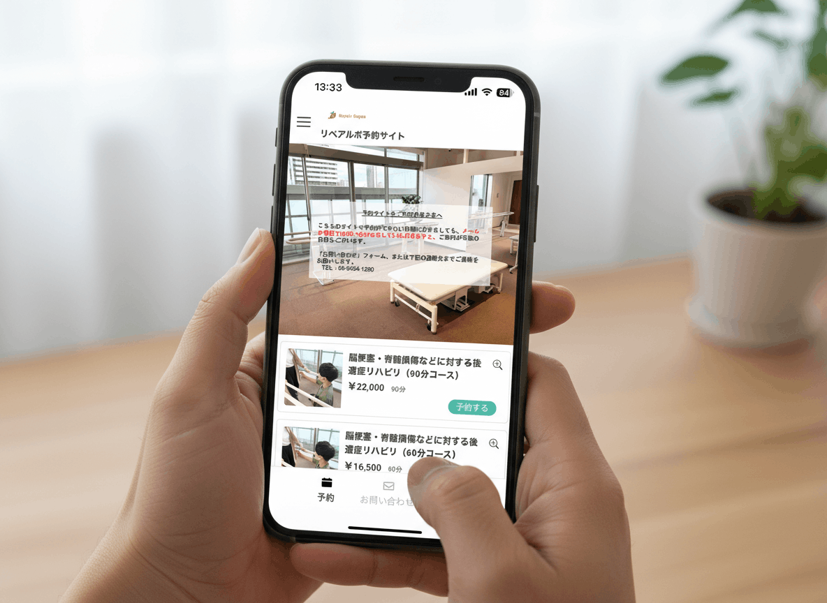 WEBからのご予約が可能です