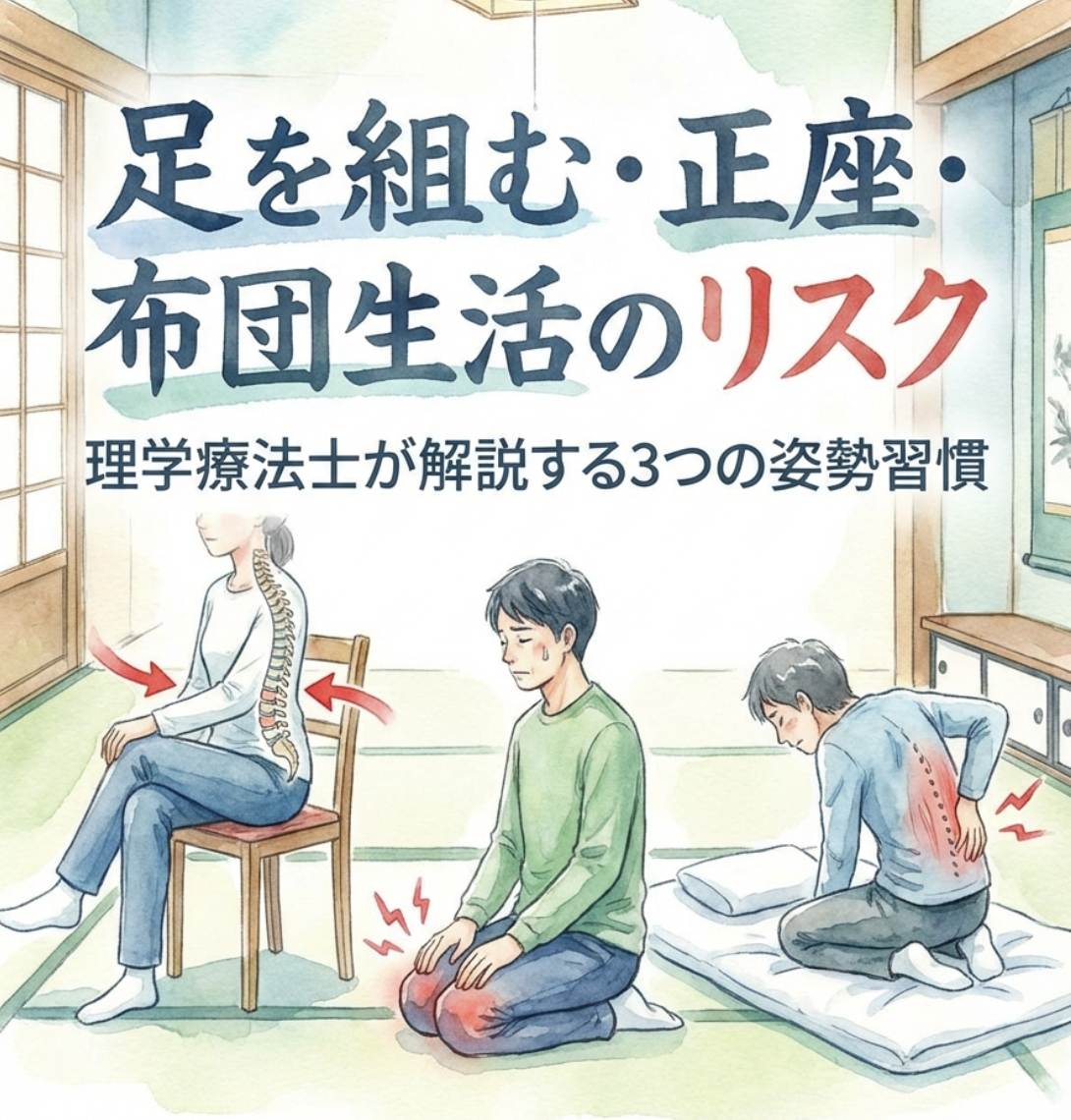 足を組む・正座・布団生活のリスク｜理学療法士が解説する3つの姿勢習慣