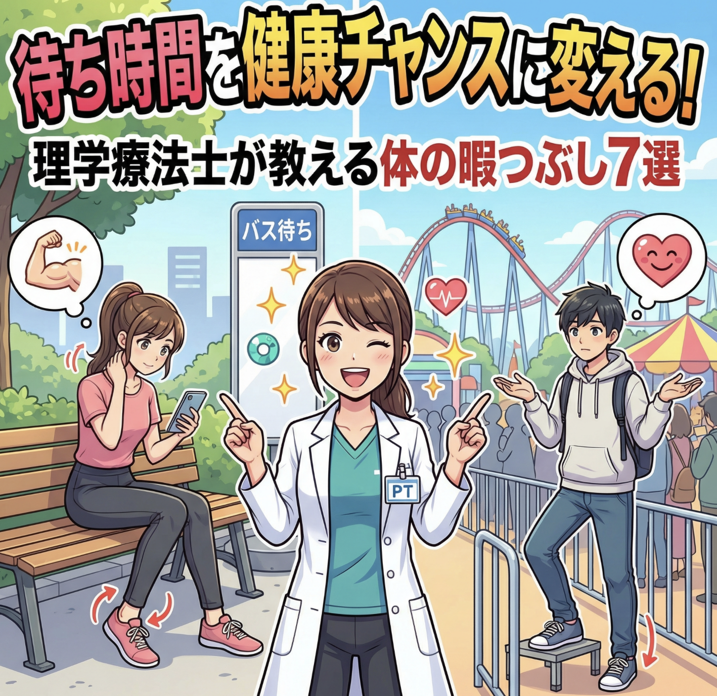 待ち時間を健康チャンスに変える！理学療法士が教える体の暇つぶし7選