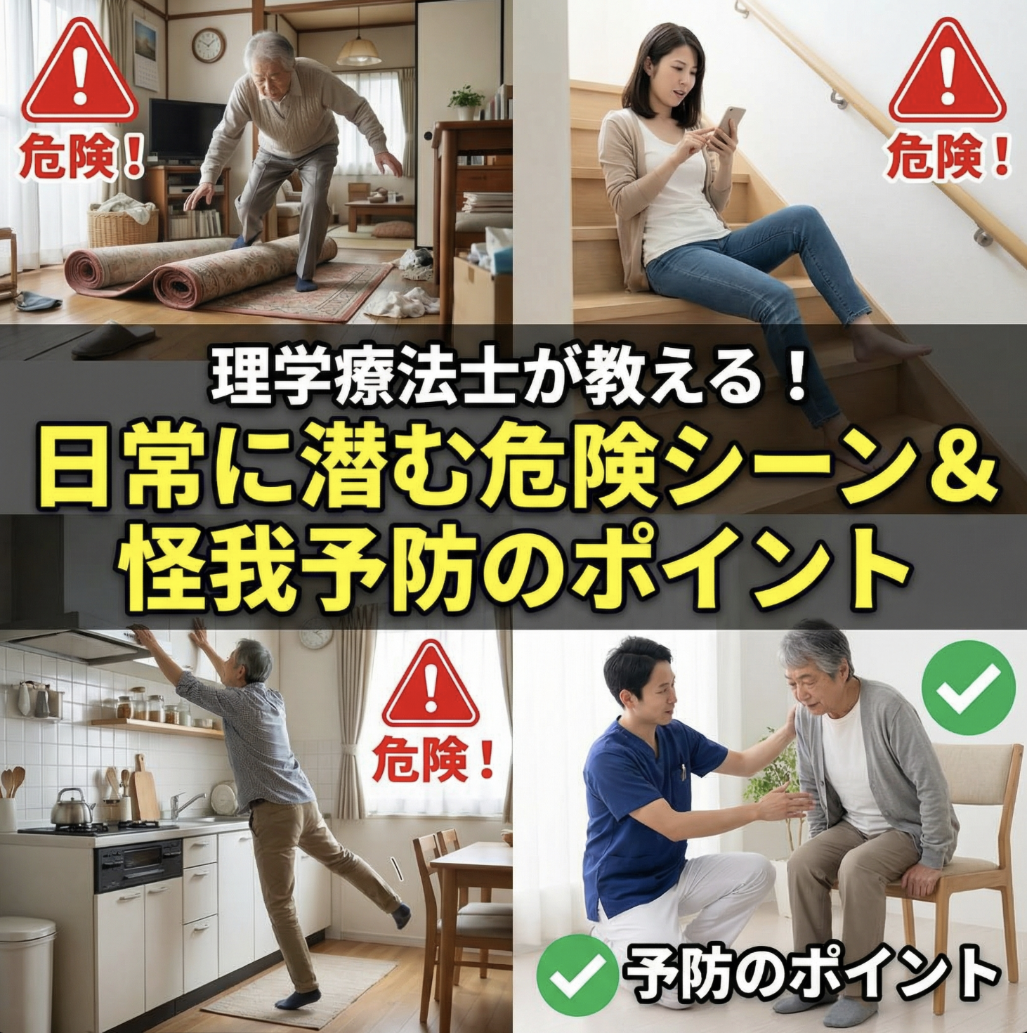 日常に潜む危険シーン 理学療法士が教える怪我予防のポイント