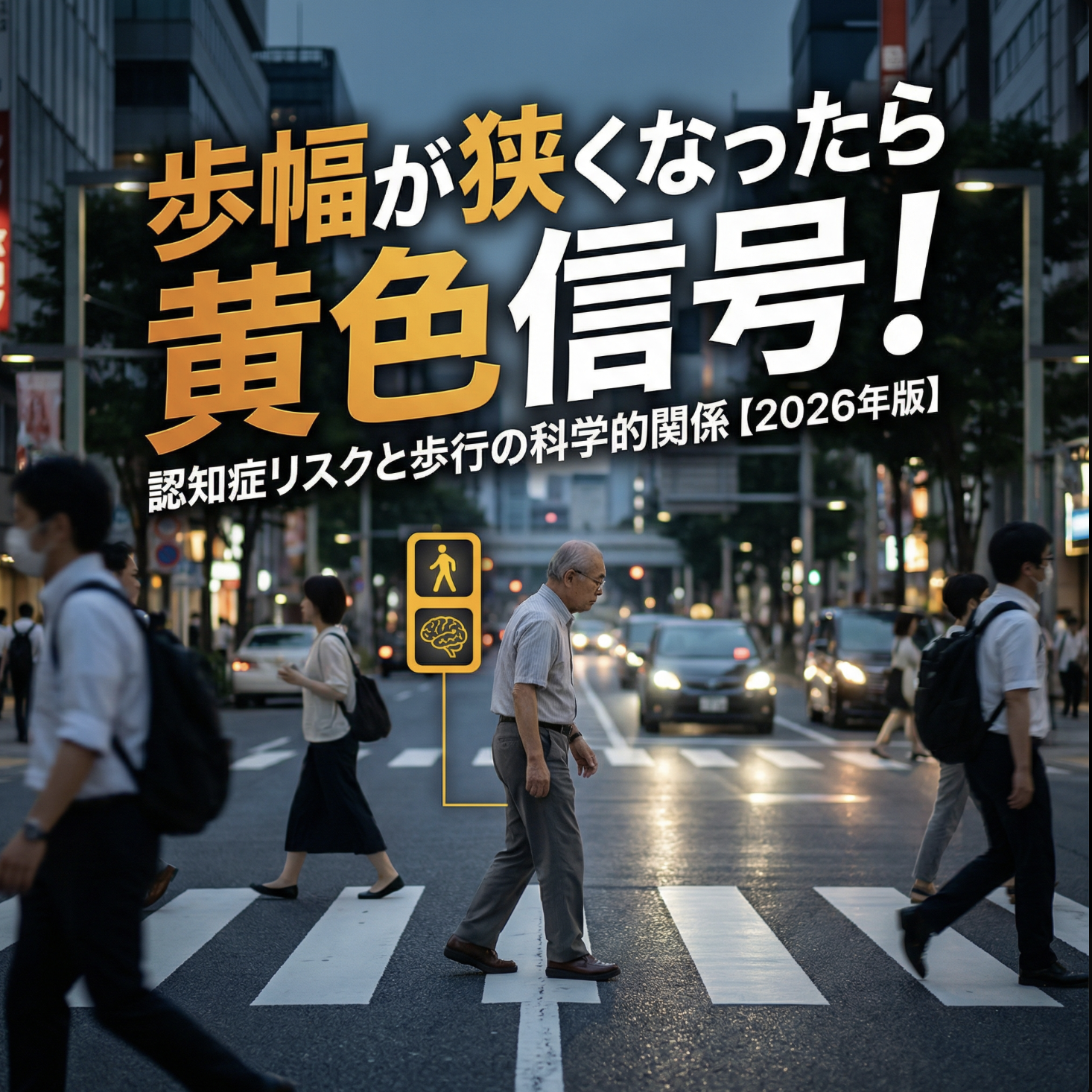 歩幅が狭くなったら黄色信号！認知症リスクと歩行の科学的関係【2026年版】
