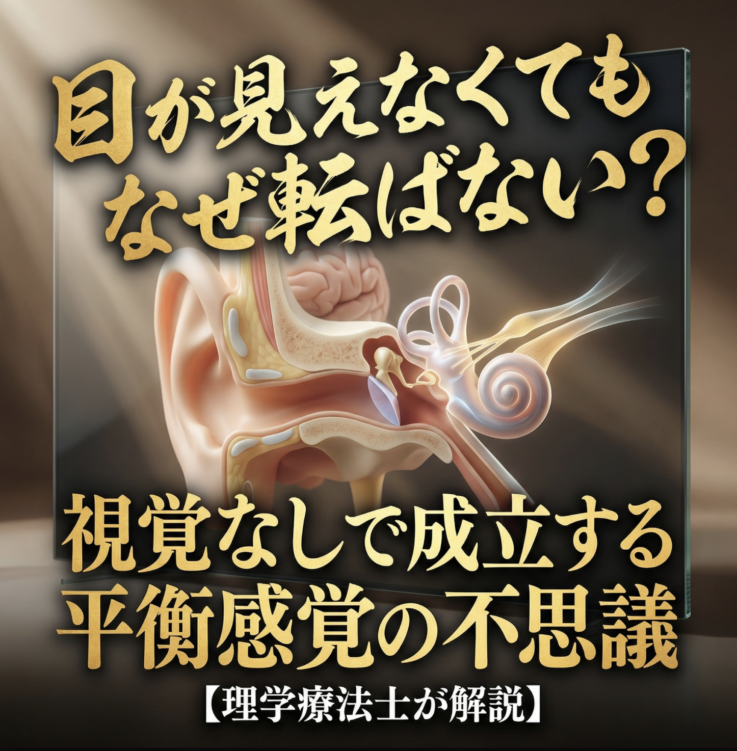 目が見えなくてもなぜ転ばない？視覚なしで成立する平衡感覚の不思議【理学療法士が解説】