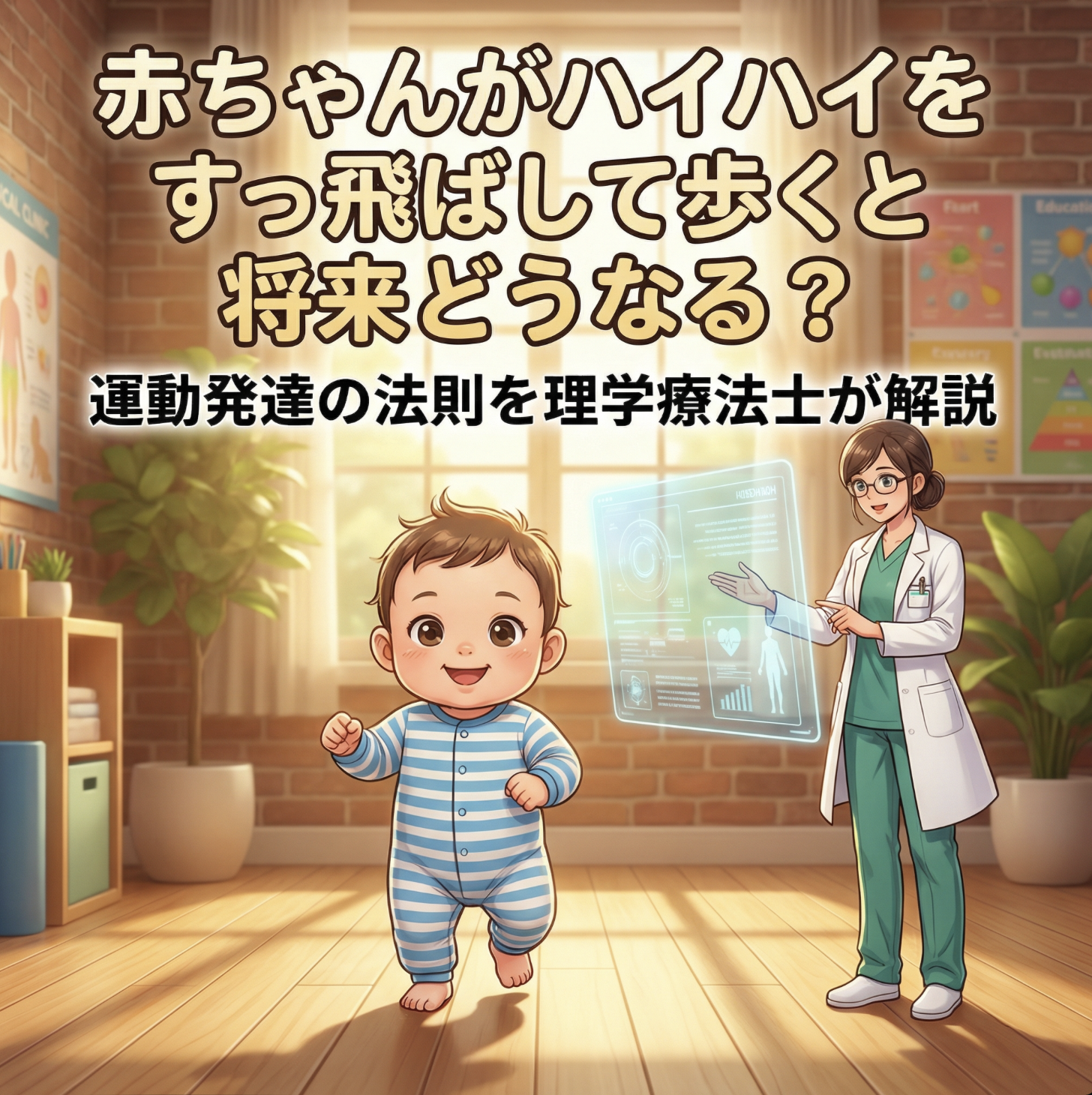 赤ちゃんがハイハイをすっ飛ばして歩くと将来どうなる？運動発達の法則を理学療法士が解説