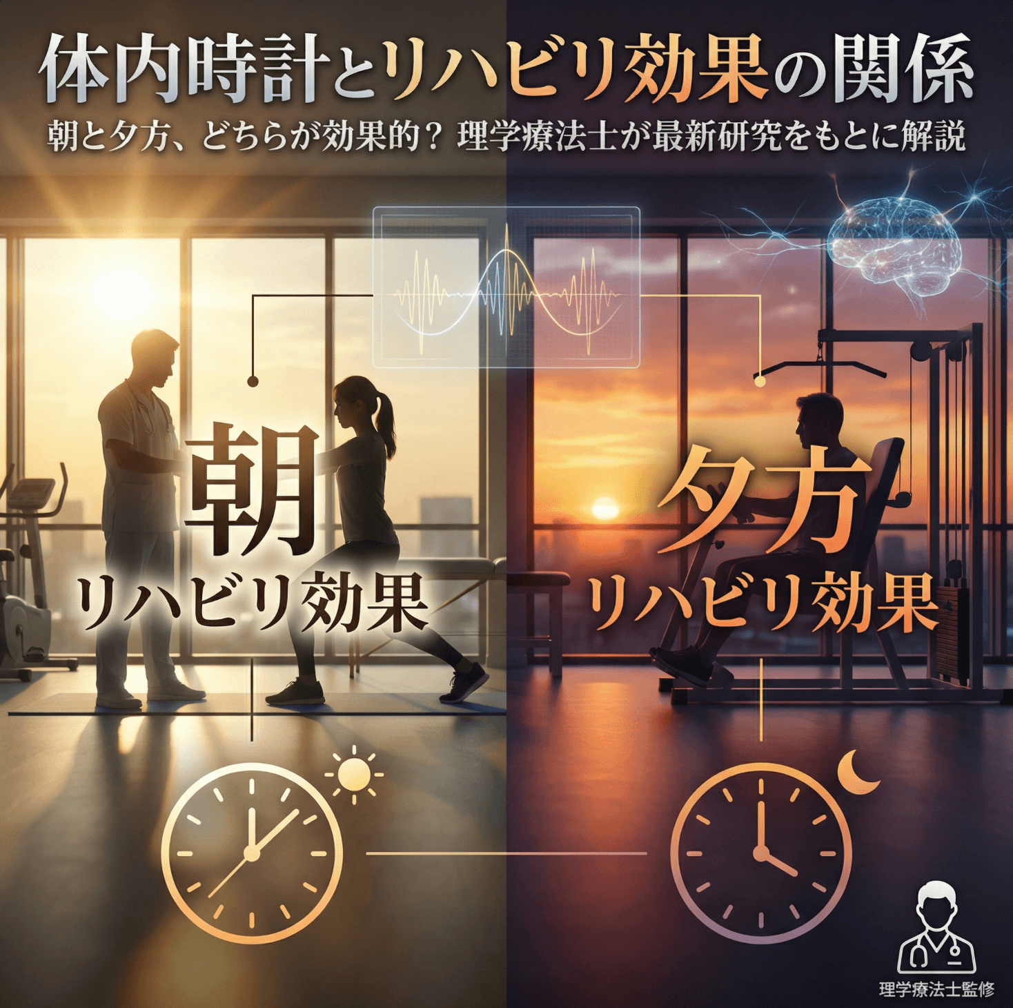 体内時計とリハビリ効果の関係｜朝と夕方、どちらが効果的？理学療法士が最新研究をもとに解説