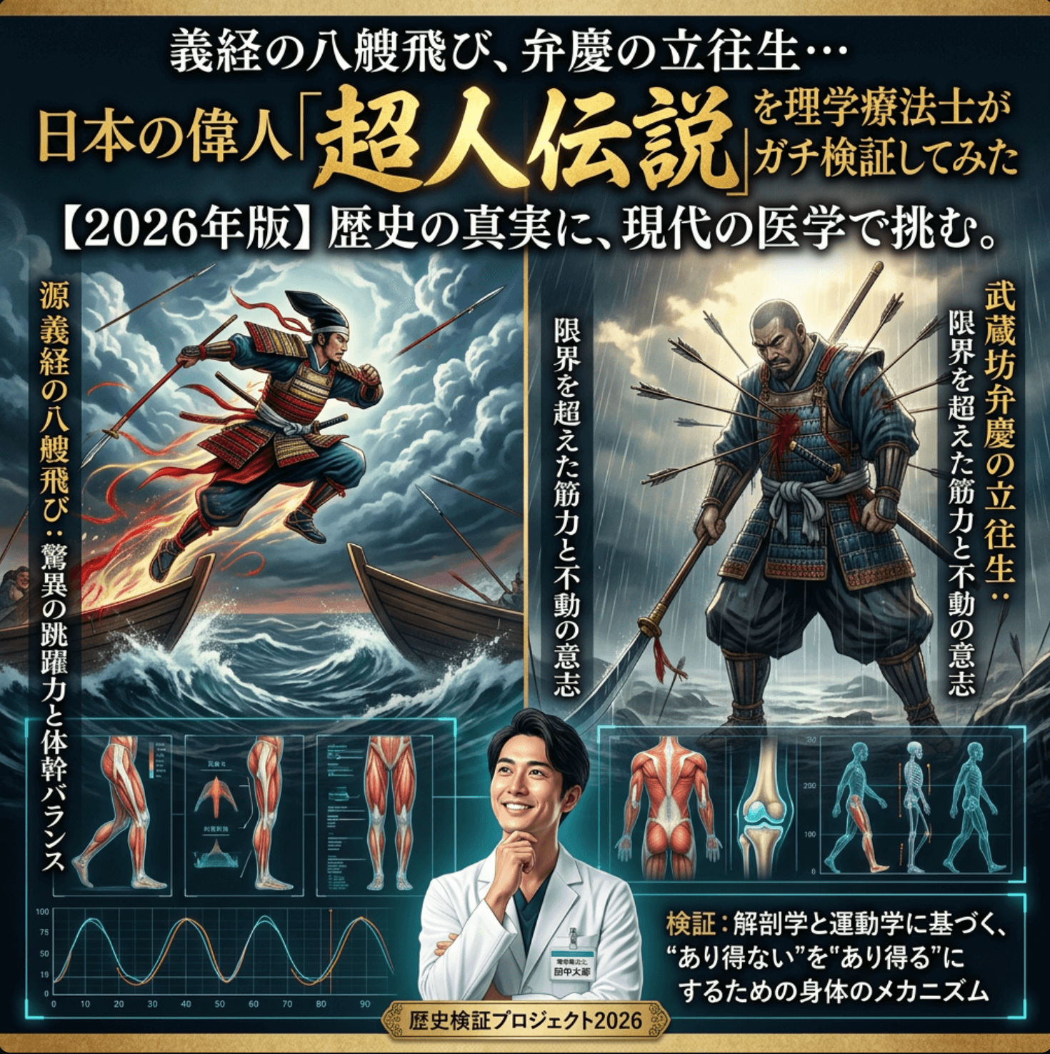 義経の八艘飛び、弁慶の立往生…日本の偉人「超人伝説」を理学療法士がガチ検証してみた【2026年版】