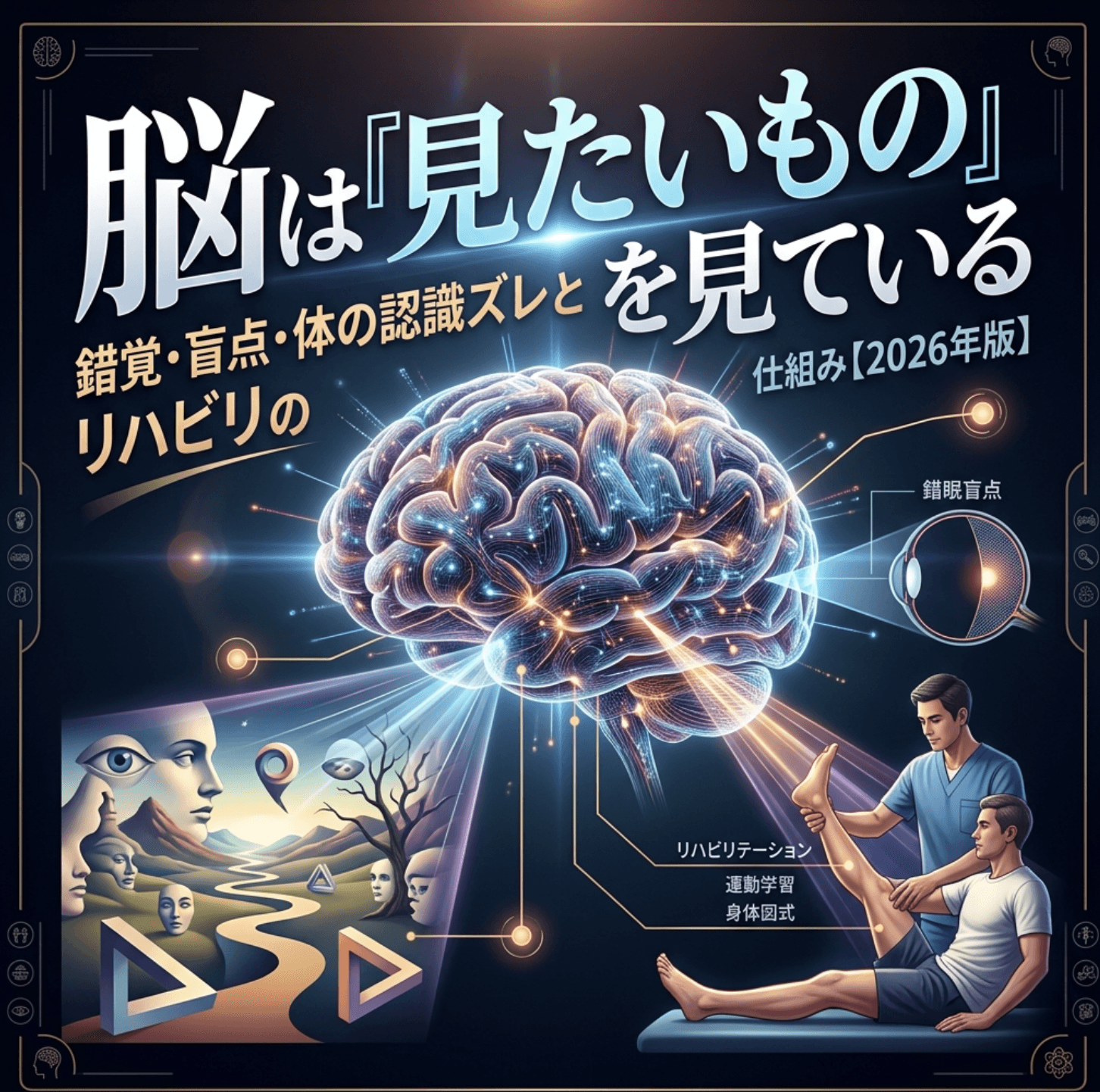 脳は「見たいもの」を見ている｜錯覚・盲点・体の認識ズレとリハビリの仕組み【2026年版】
