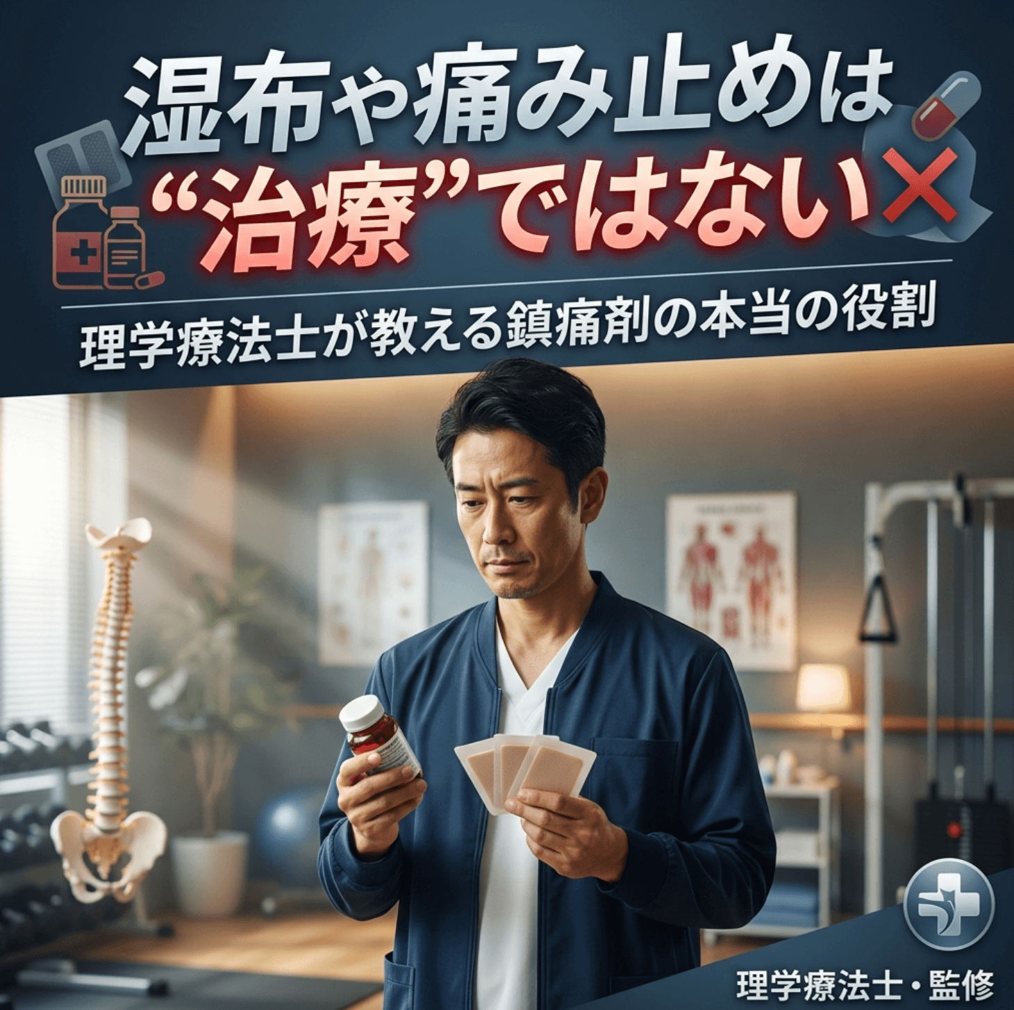 湿布や痛み止めは”治療”ではない｜理学療法士が教える鎮痛剤の本当の役割