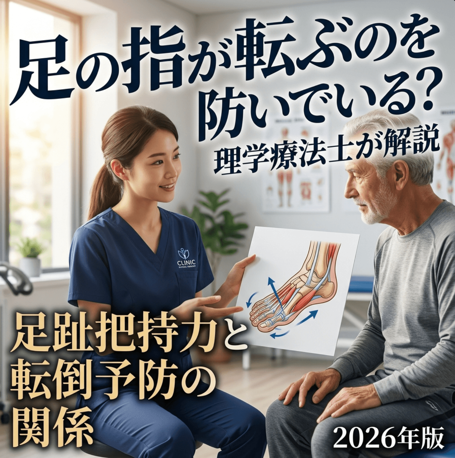 足の指が転ぶのを防いでいる？足趾把持力と転倒予防の関係を理学療法士が解説【2026年版】