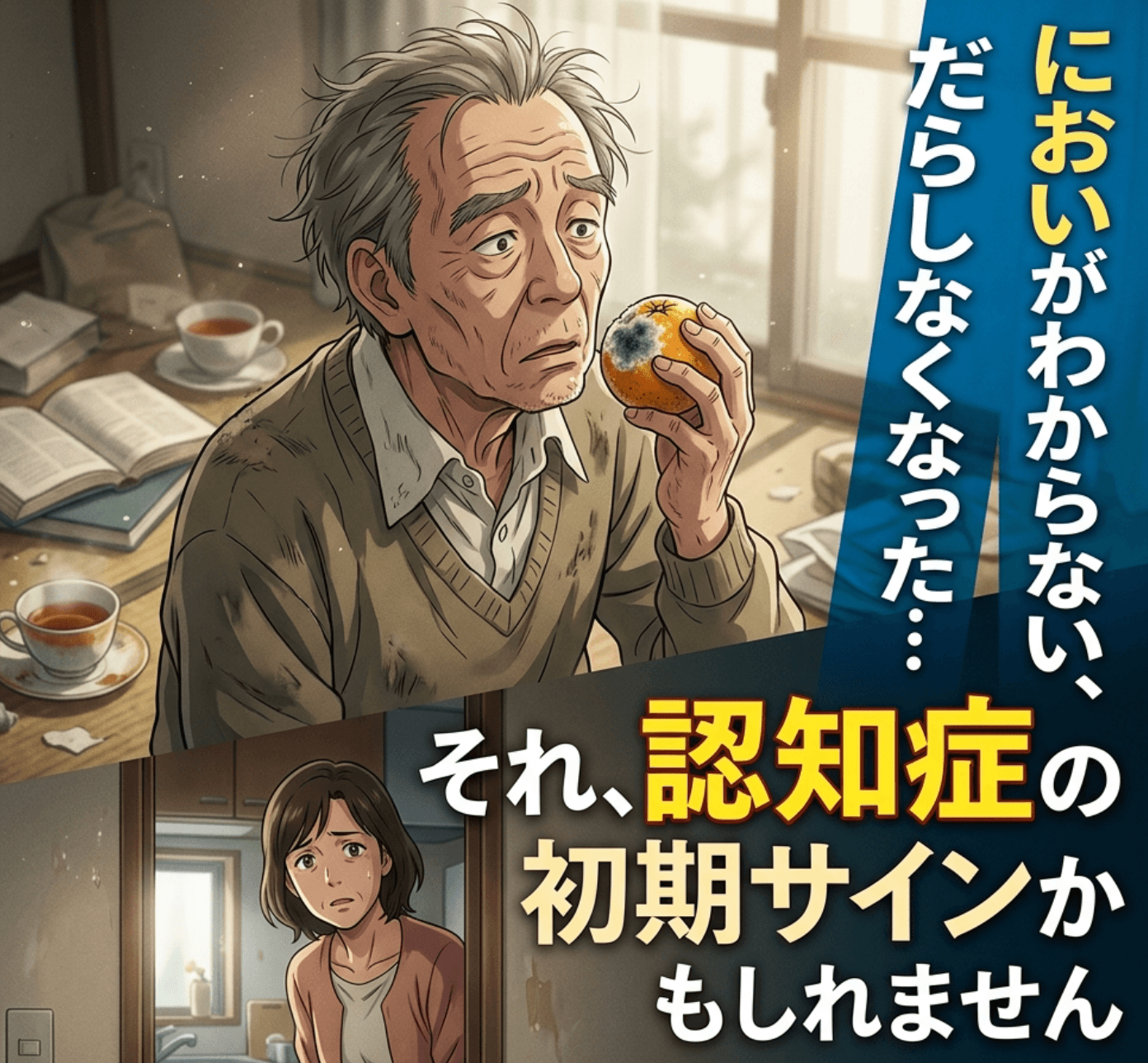 においがわからない、だらしなくなった…それ、認知症の初期サインかもしれません