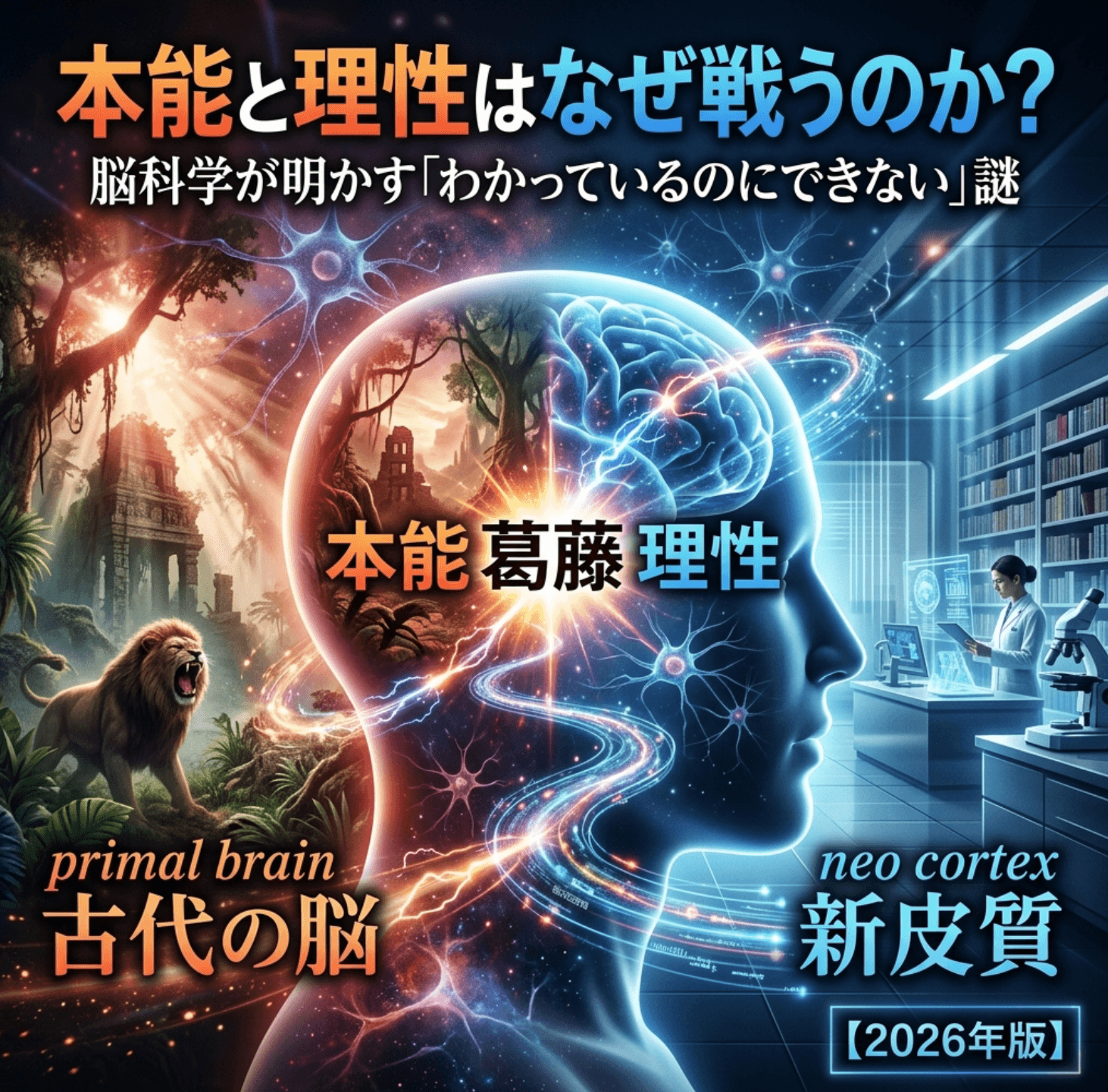 本能と理性はなぜ戦うのか？脳科学が明かす「わかっているのにできない」謎【2026年版】