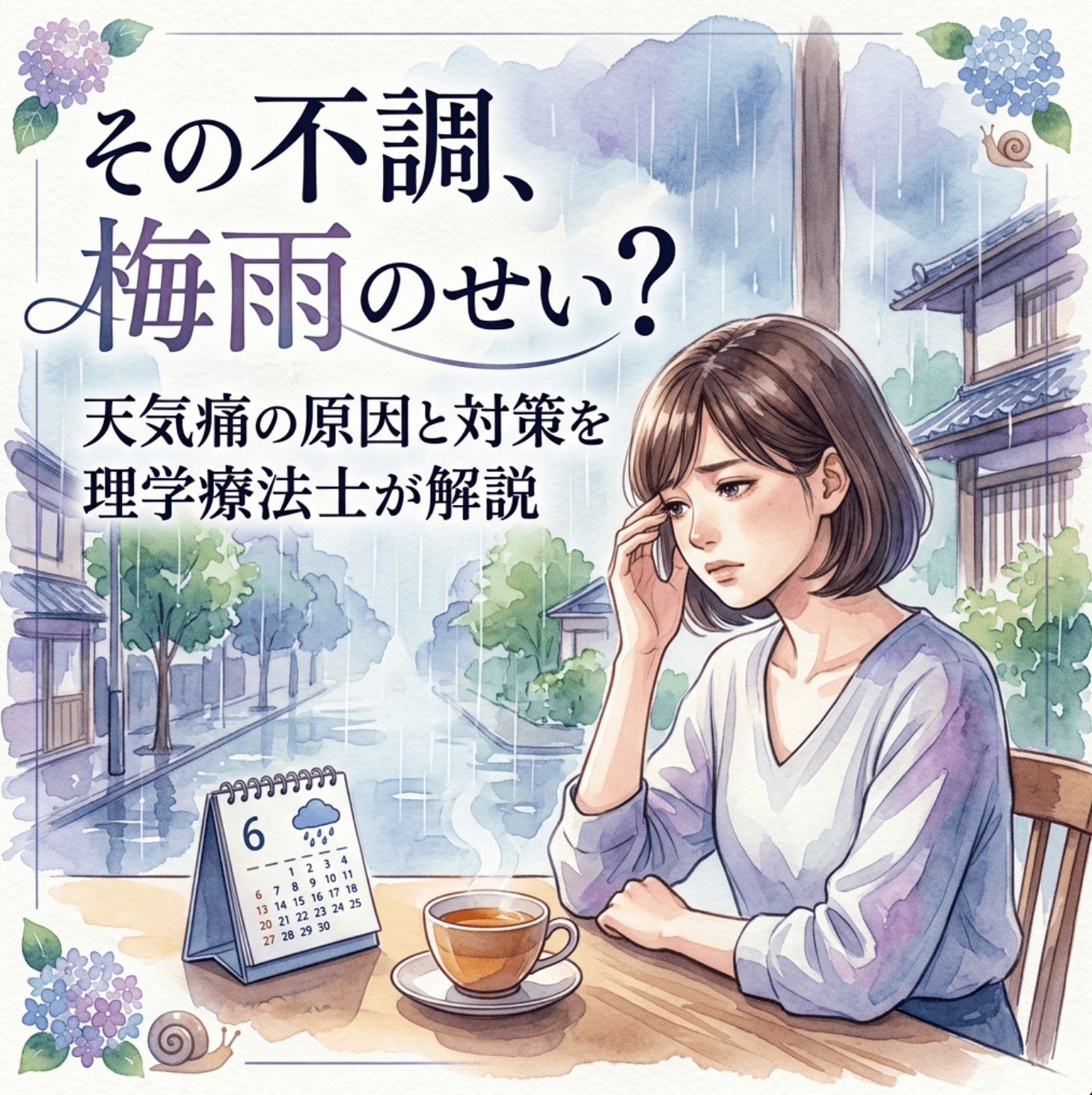 その不調、梅雨のせい？天気痛の原因と対策を理学療法士が解説
