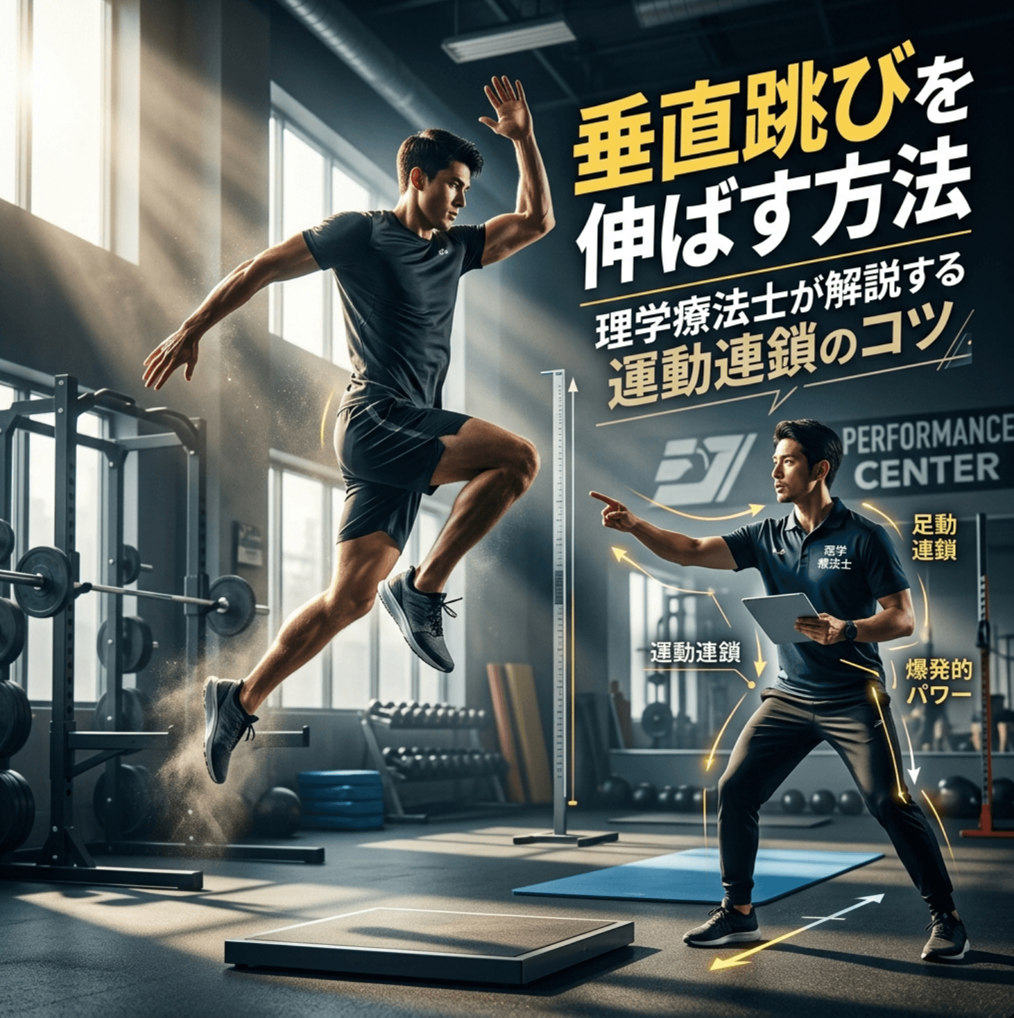 垂直跳びを伸ばす方法｜理学療法士が解説する運動連鎖のコツ