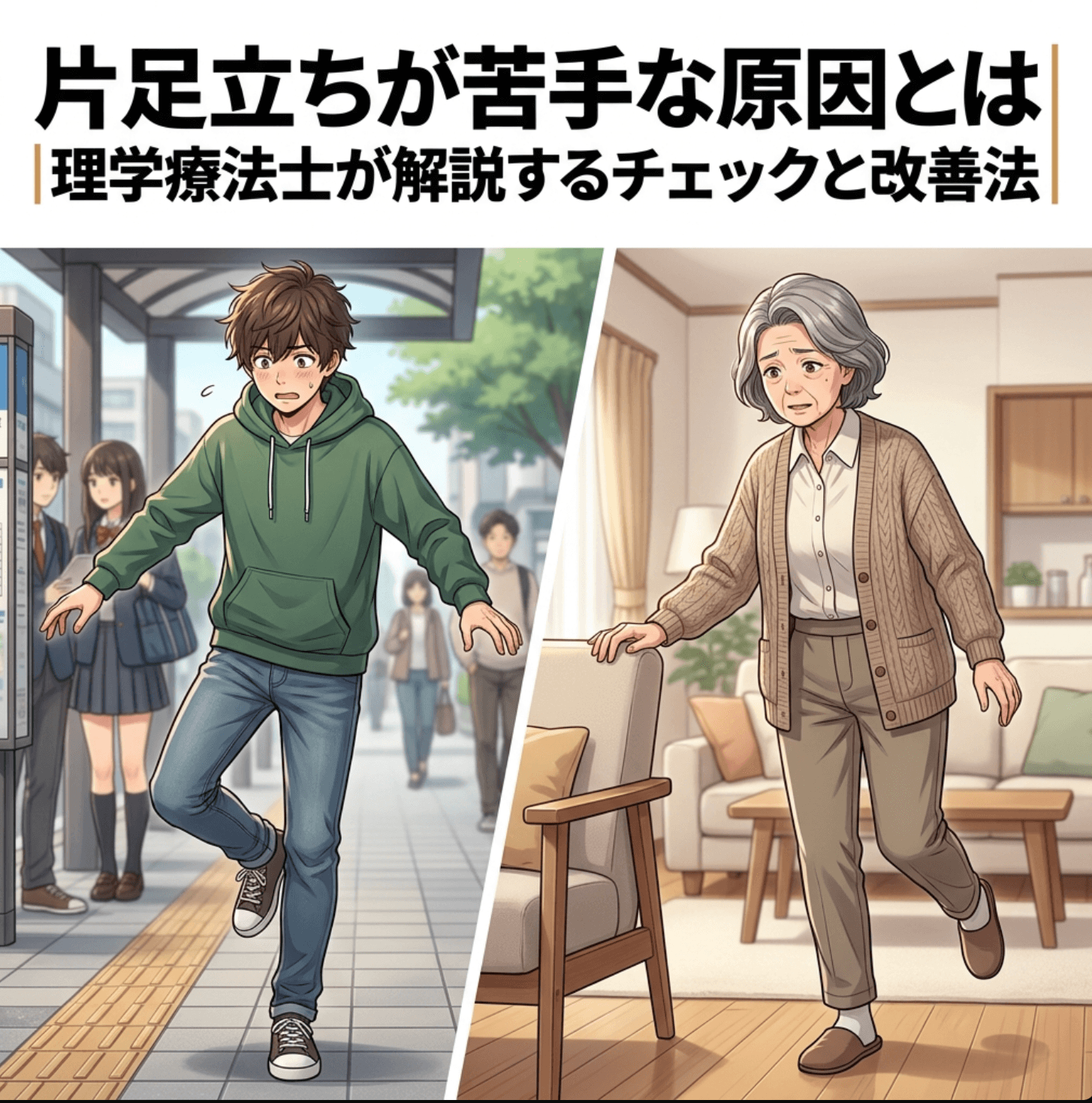 片足立ちが苦手な原因とは｜理学療法士が解説するチェックと改善法