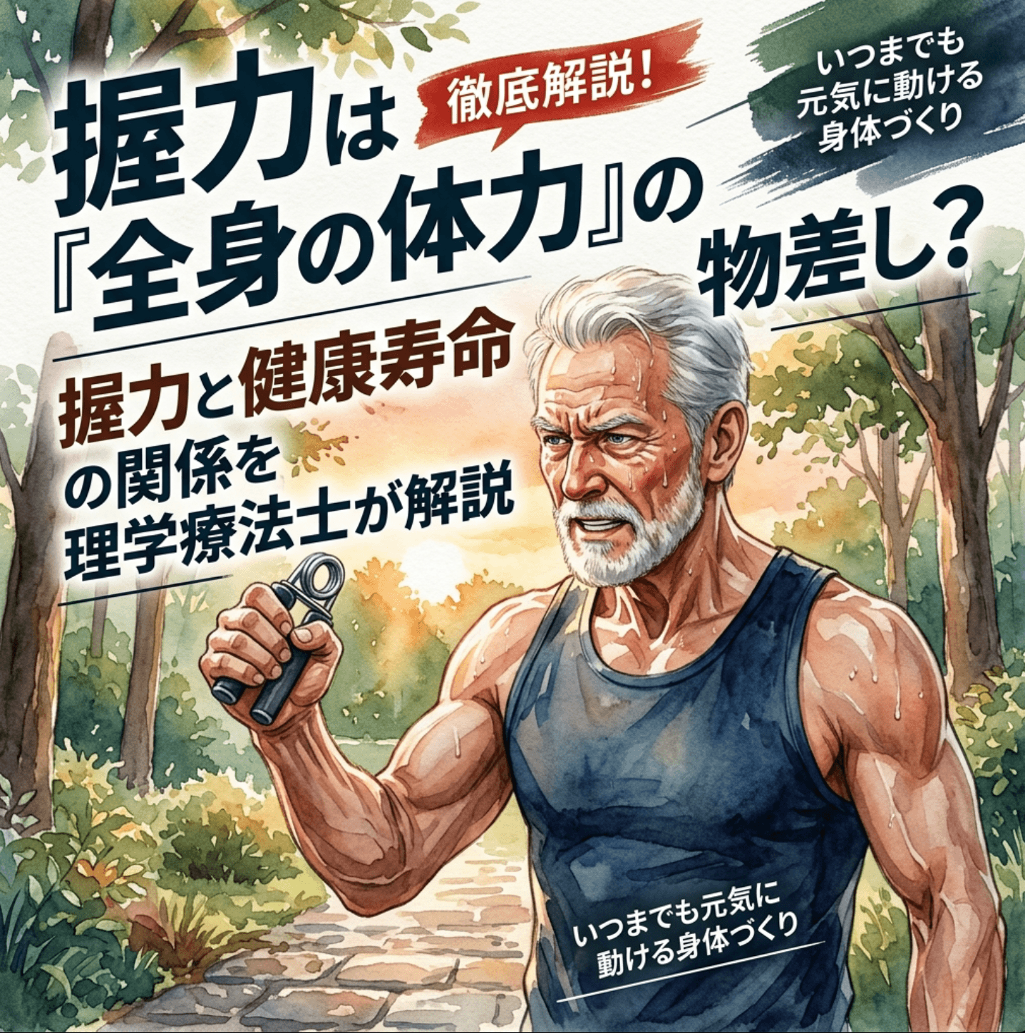 握力は「全身の体力」の物差し？握力と健康寿命の関係を理学療法士が解説