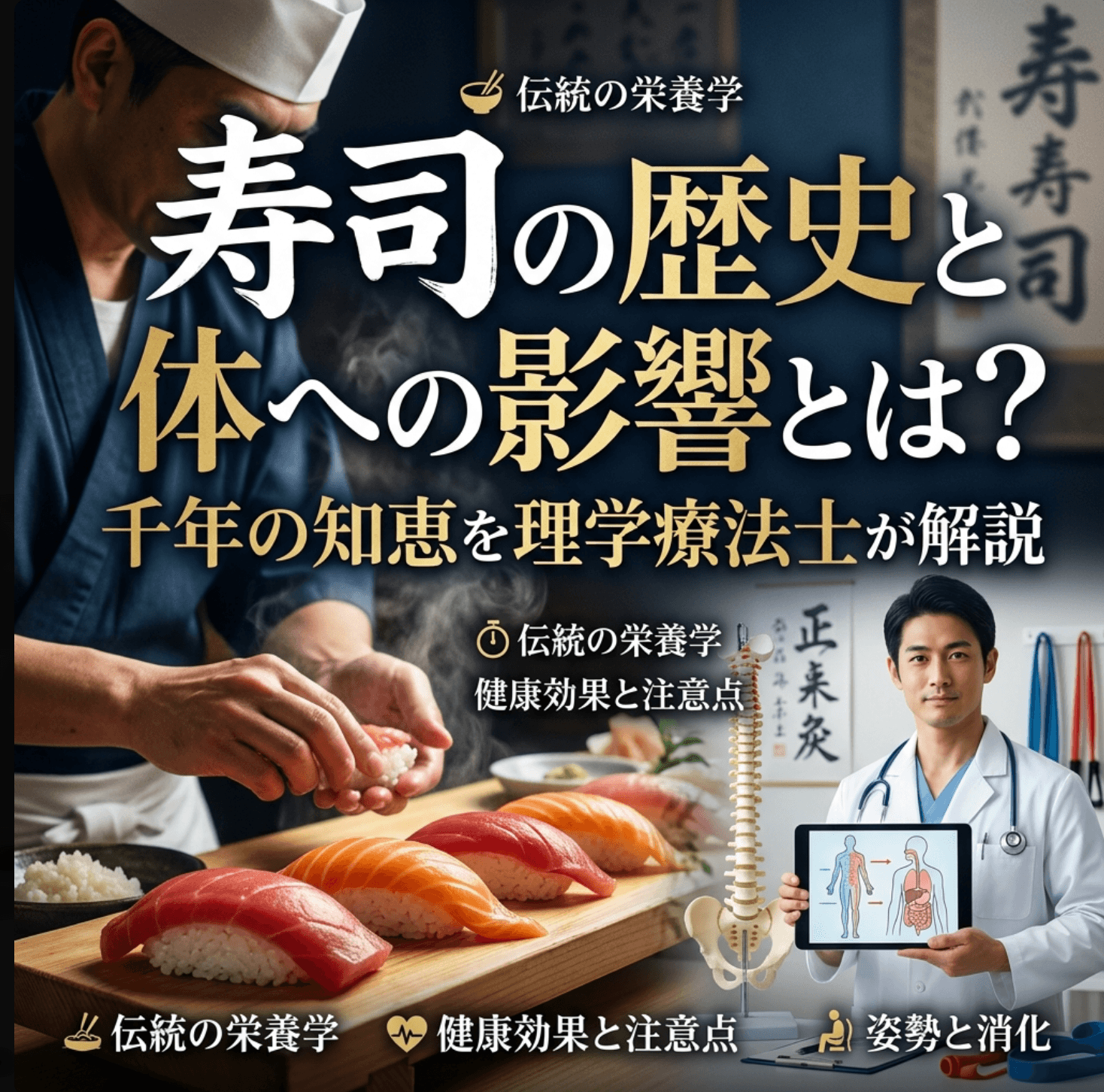 寿司の歴史と体への影響とは？千年の知恵を理学療法士が解説