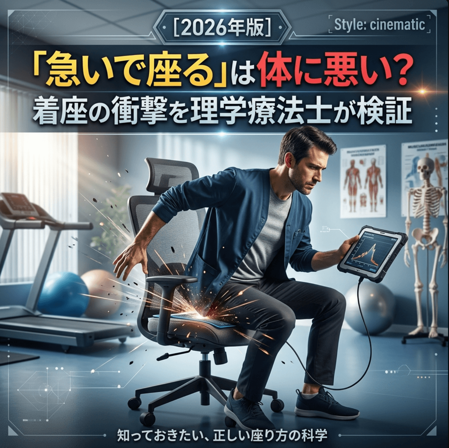 「急いで座る」は体に悪い？着座の衝撃を理学療法士が検証【2026年版】