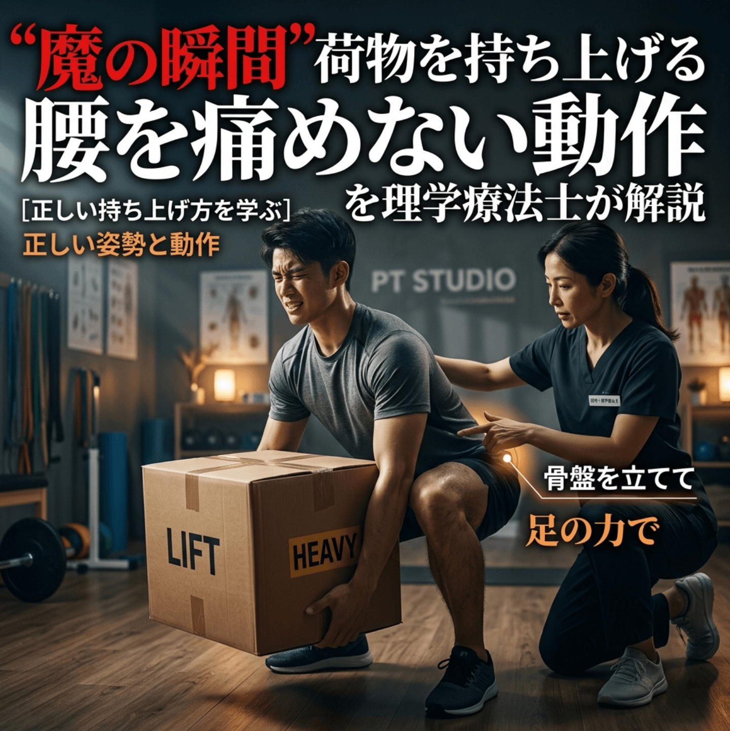 荷物を持ち上げる”魔の瞬間”｜腰を痛めない動作を理学療法士が解説