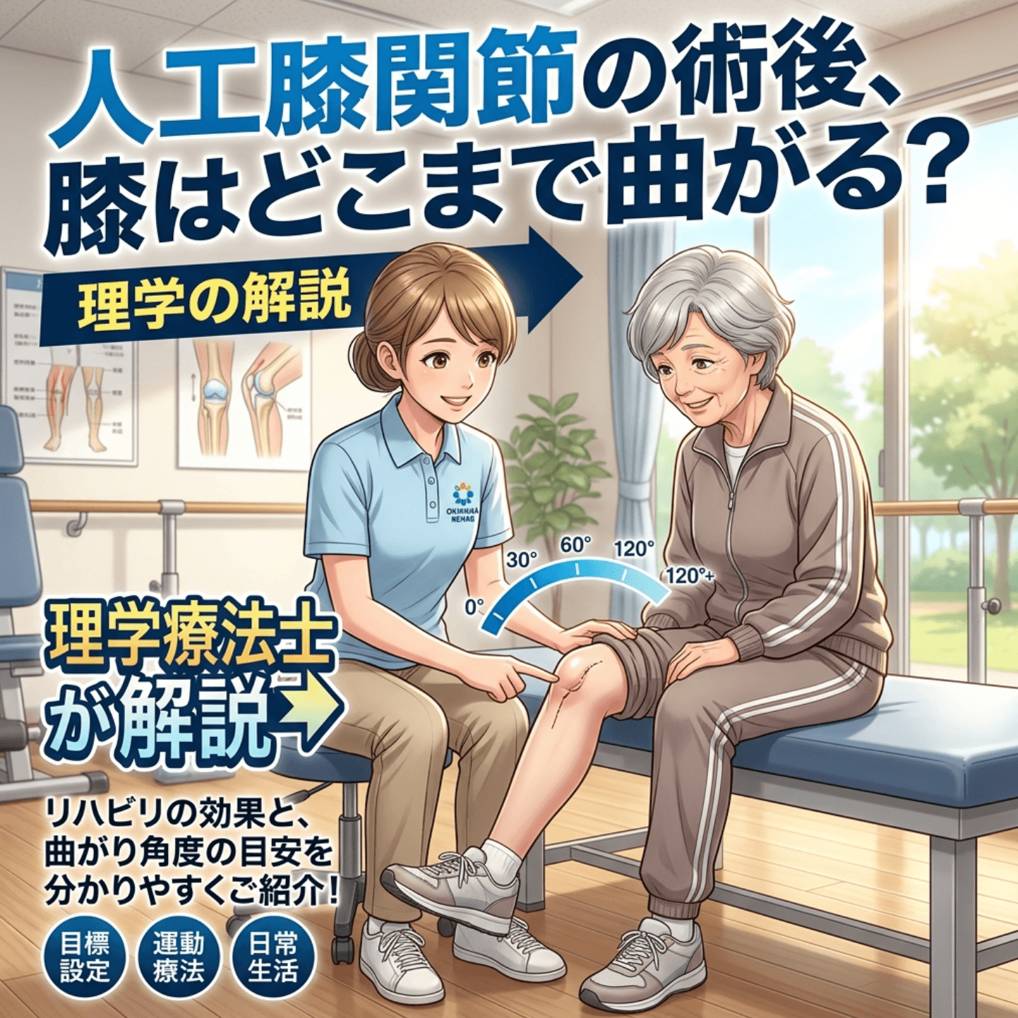 人工膝関節の術後、膝はどこまで曲がる？理学療法士が解説