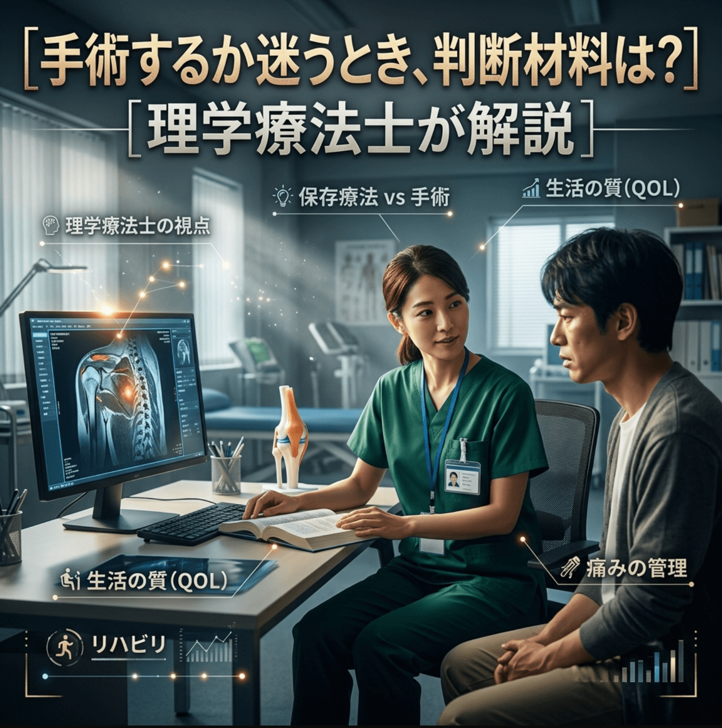 手術するか迷うとき、判断材料は？理学療法士が解説
