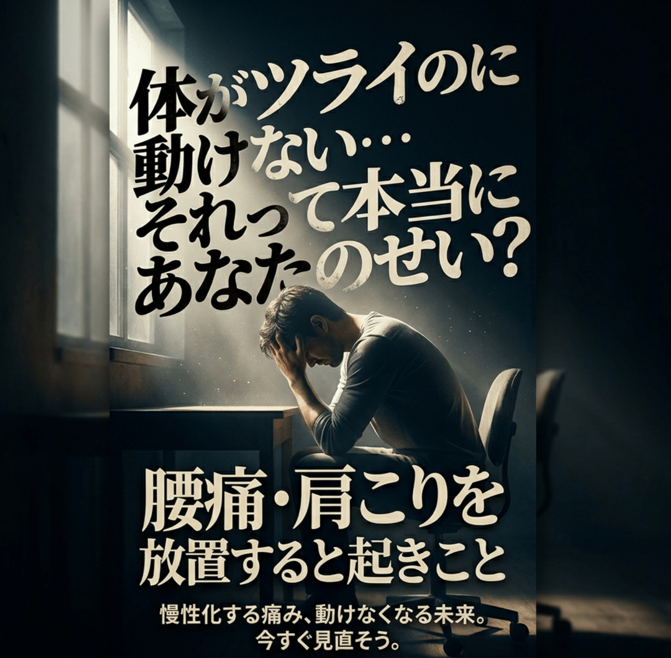 体がつらいのに動けない…それって本当にあなたのせい？腰痛・肩こりを放置すると起きること