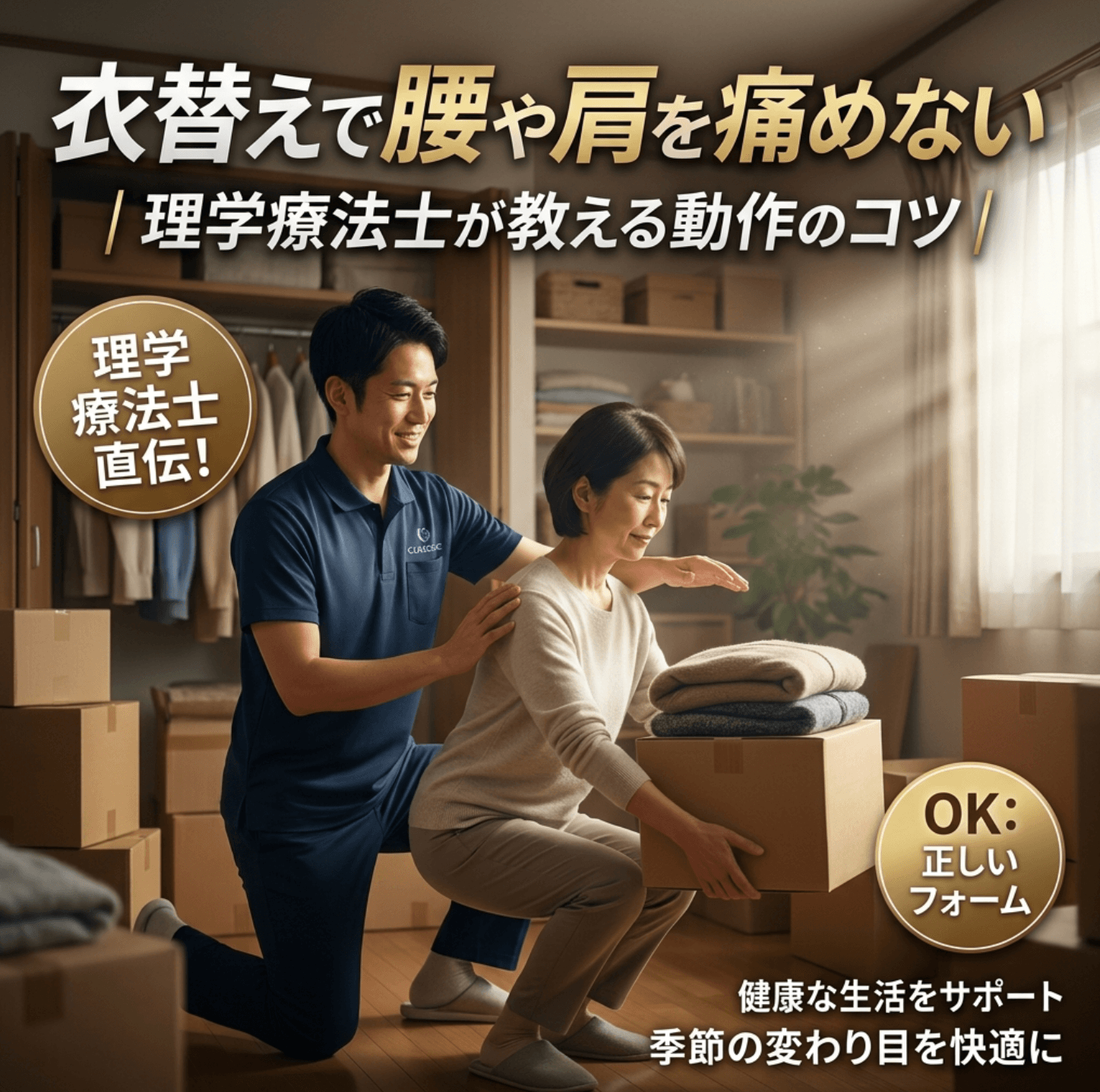 衣替えで腰や肩を痛めない｜理学療法士が教える動作のコツ