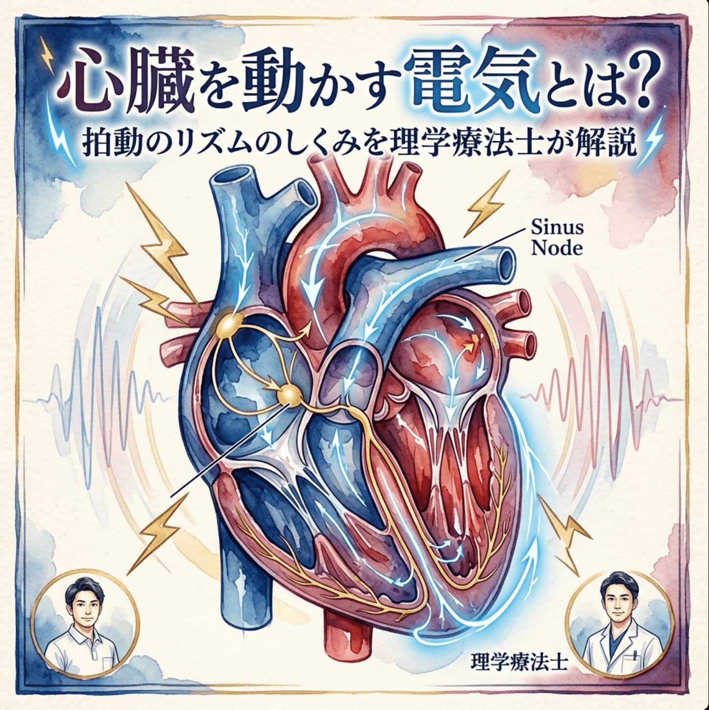 心臓を動かす電気とは？拍動のリズムのしくみを理学療法士が解説