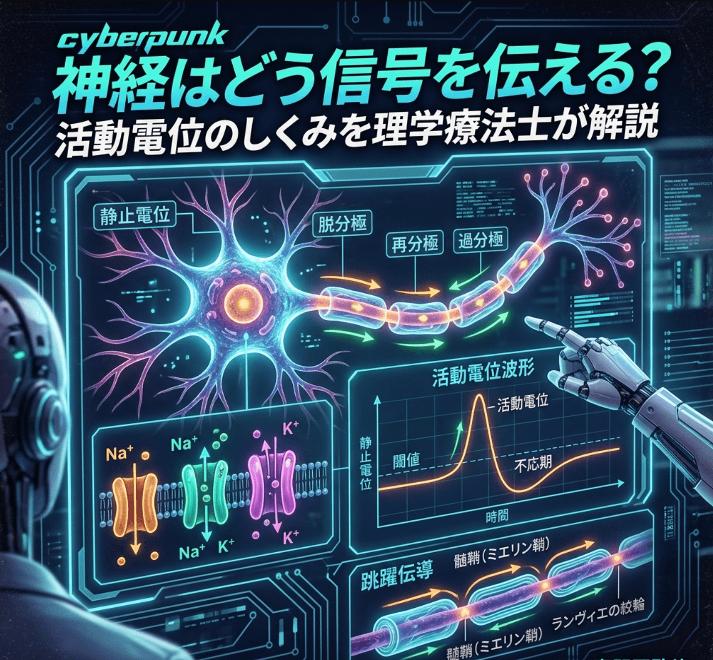 神経はどう信号を伝える？活動電位のしくみを理学療法士が解説