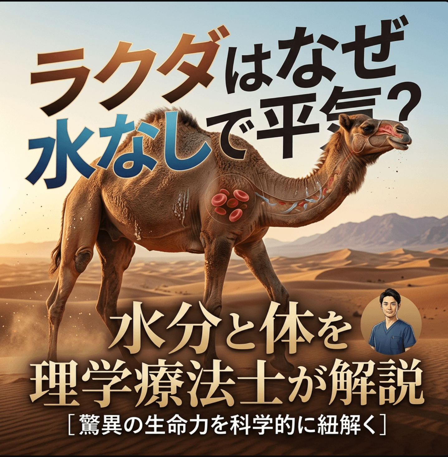 ラクダはなぜ水なしで平気？水分と体を理学療法士が解説