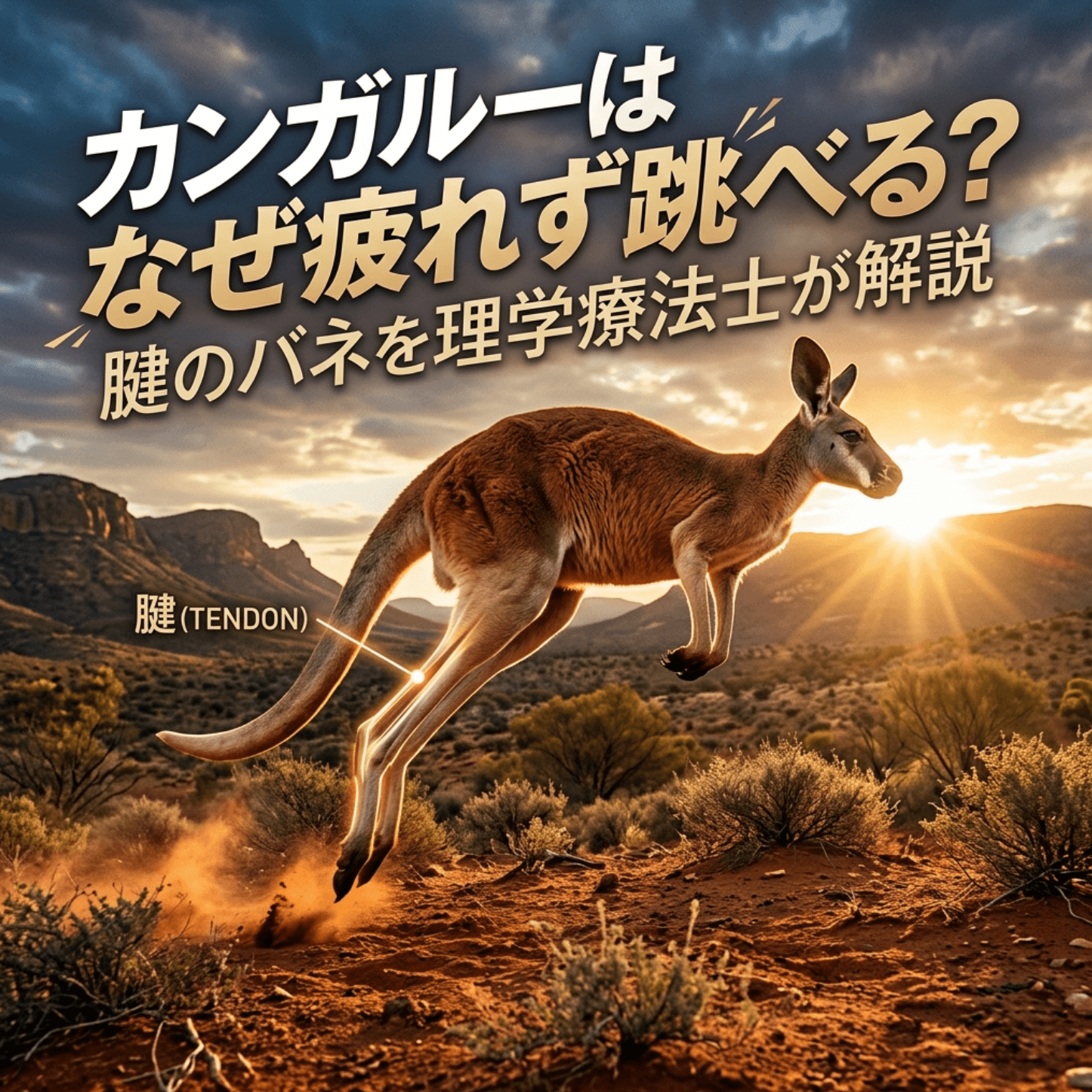 カンガルーはなぜ疲れず跳べる？腱のバネを理学療法士が解説